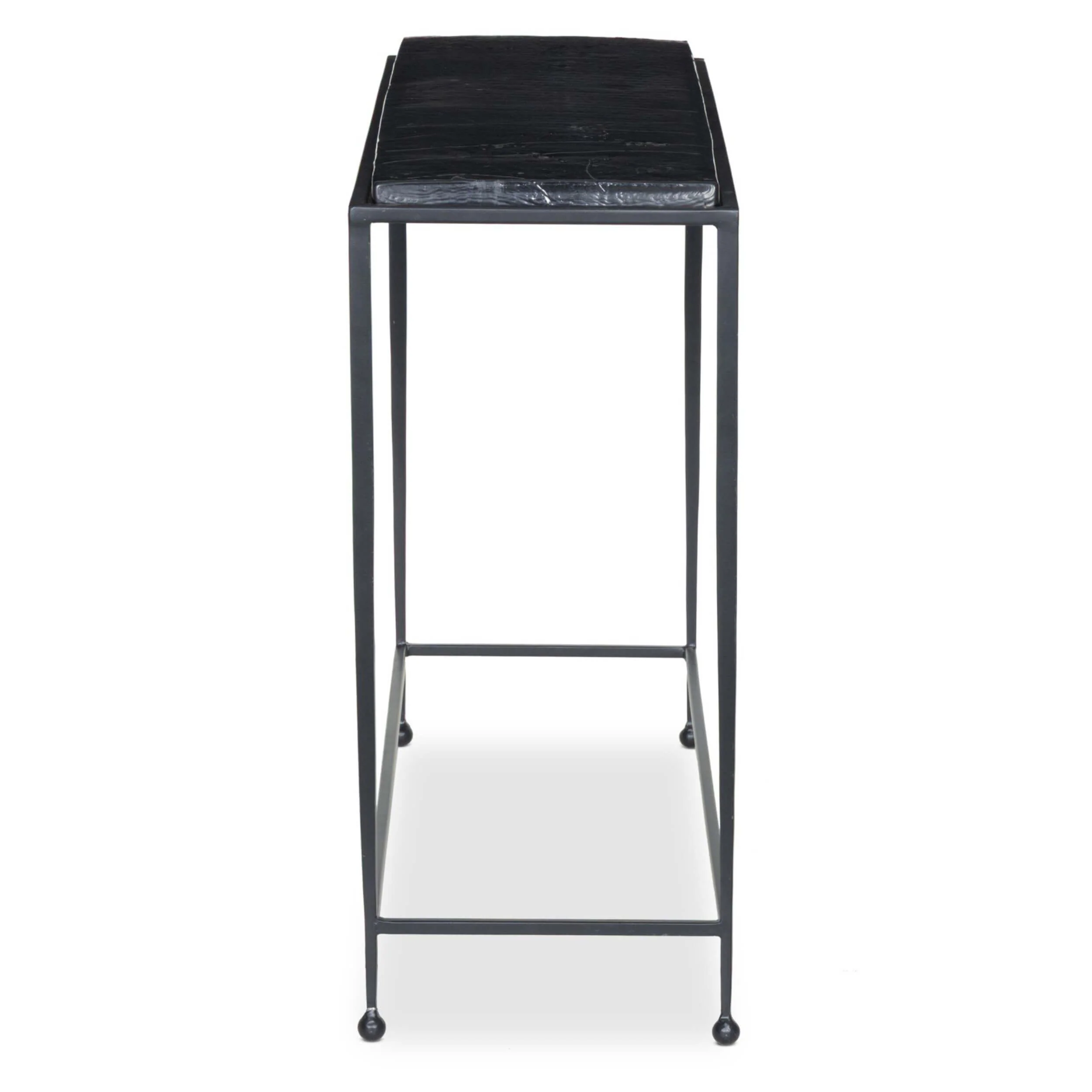 Dalston Cast Glass Console Table, Smoked Black by Four Hands - Image 3