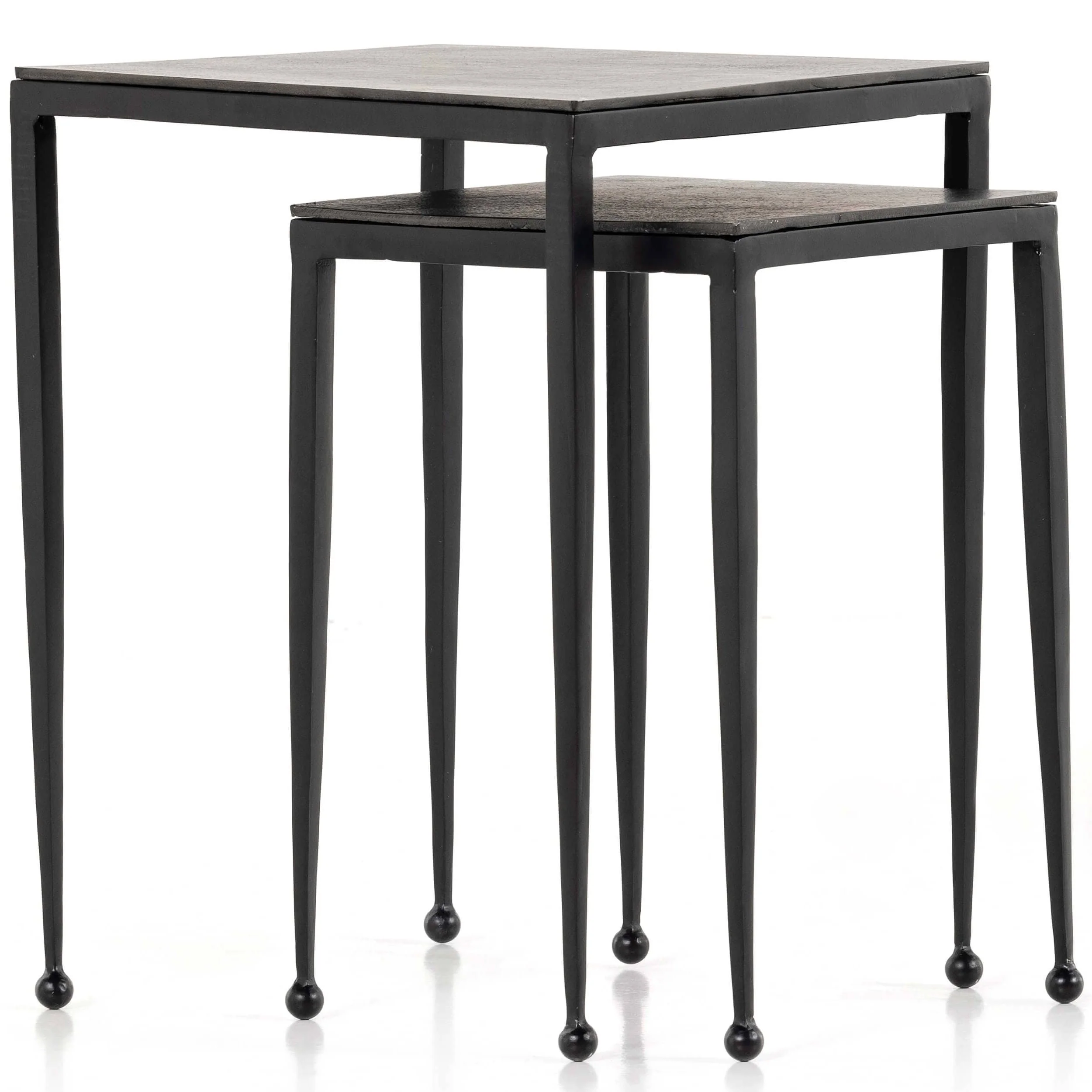 Dalston Nesting End Tables, Raw Black by Four Hands - Image 2