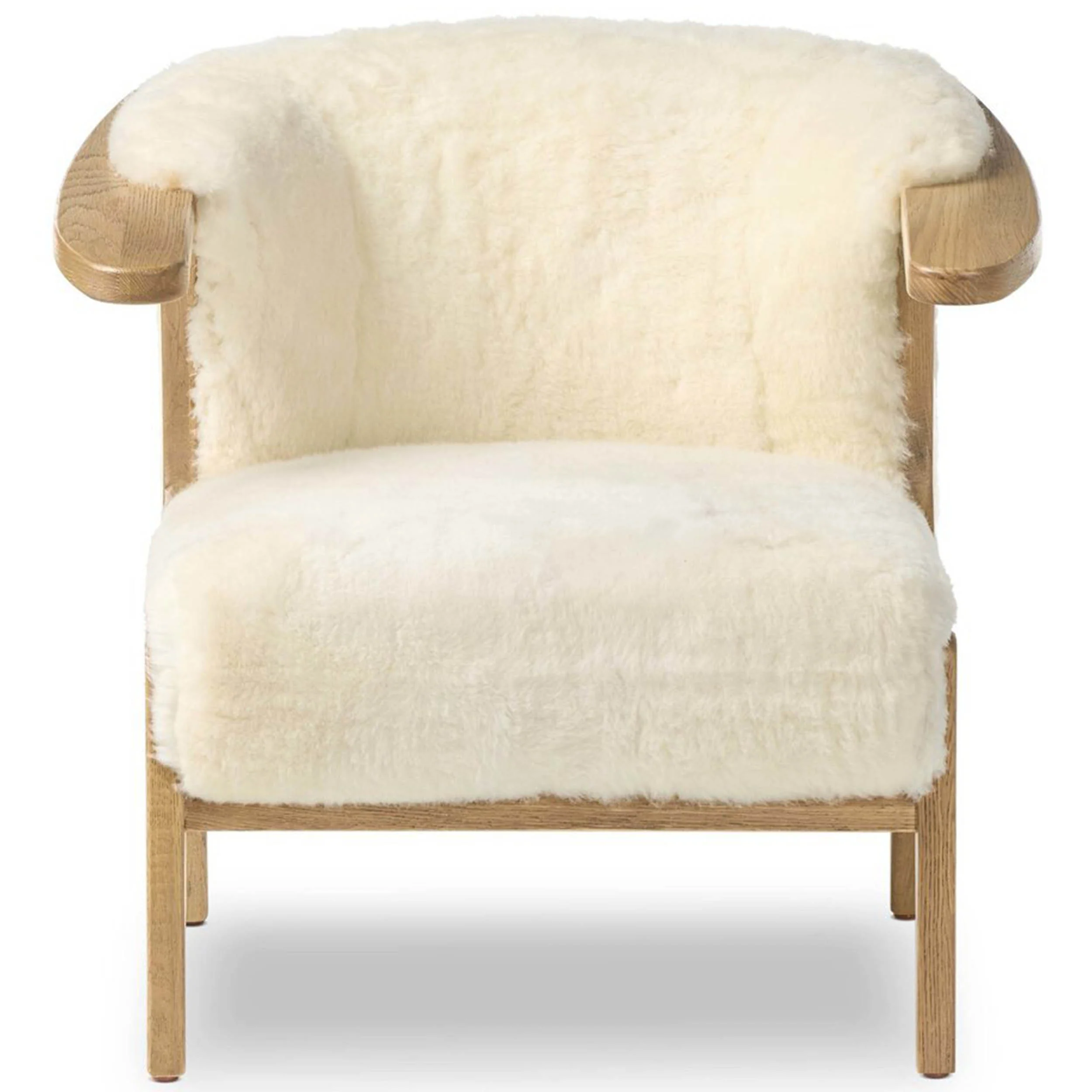Fabian Chair, Cream Shearling by Four hands - Image 2