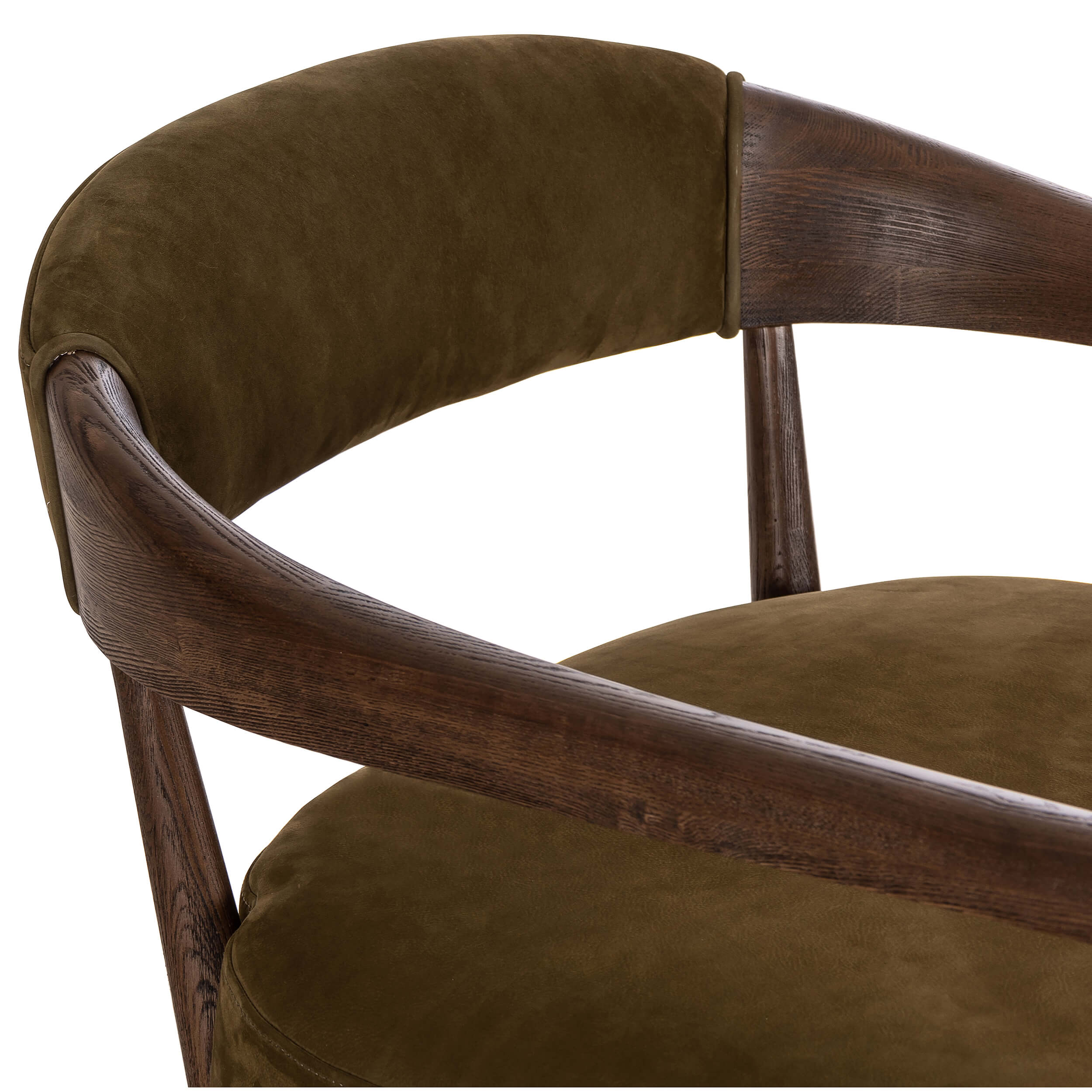Dane Leather Chair, Cottswald Moss by Four Hands - Image 5