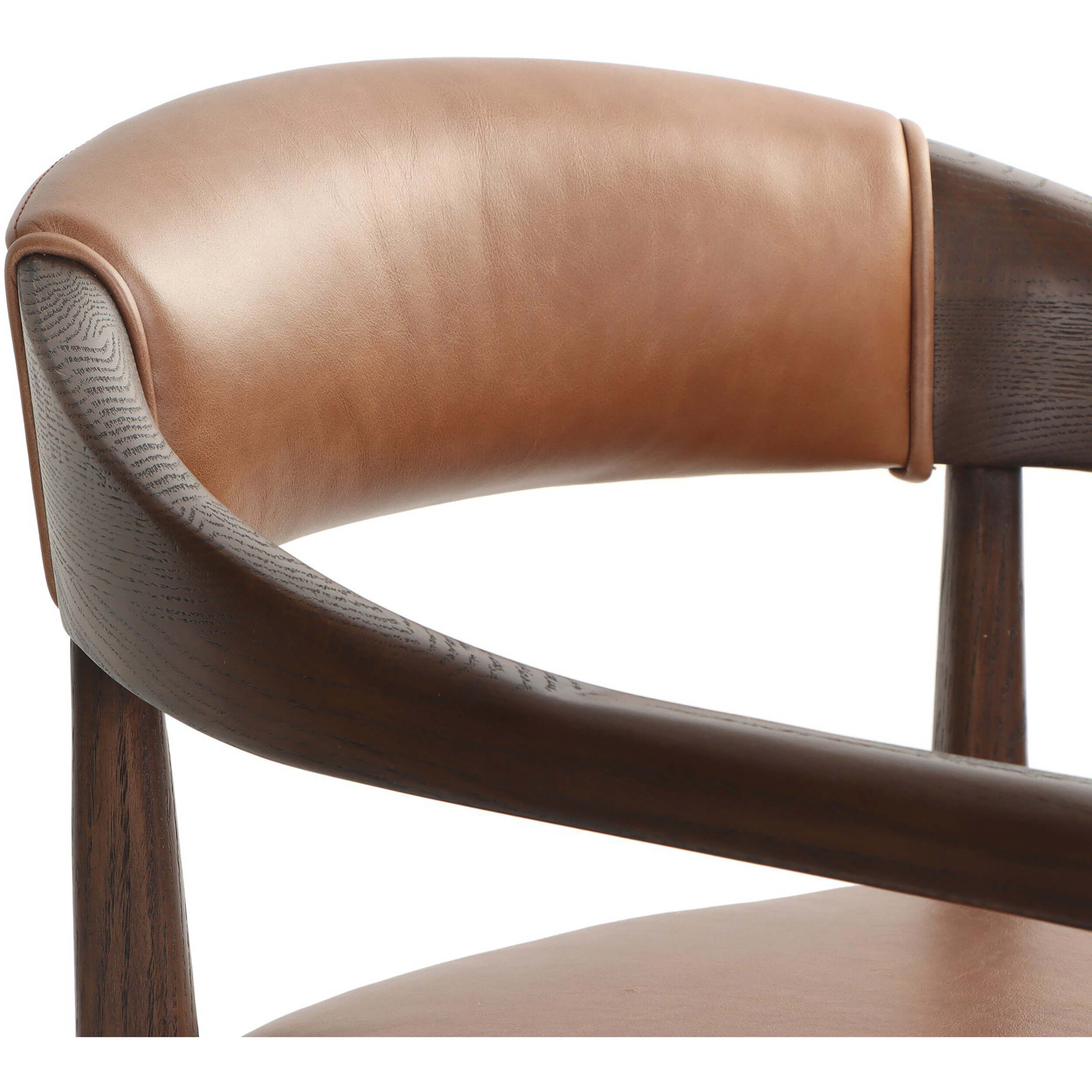 Dane Leather Dining Chair, Sonoma Chestnut - Image 4
