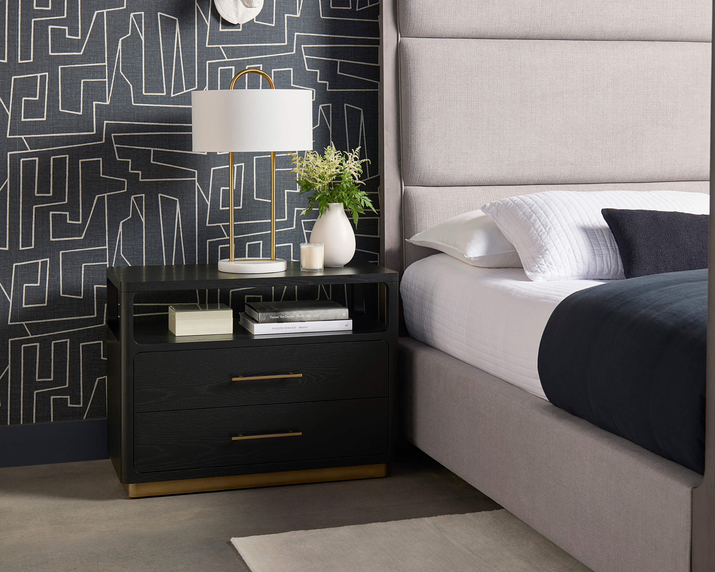 Danette Nightstand, Black - Image 5