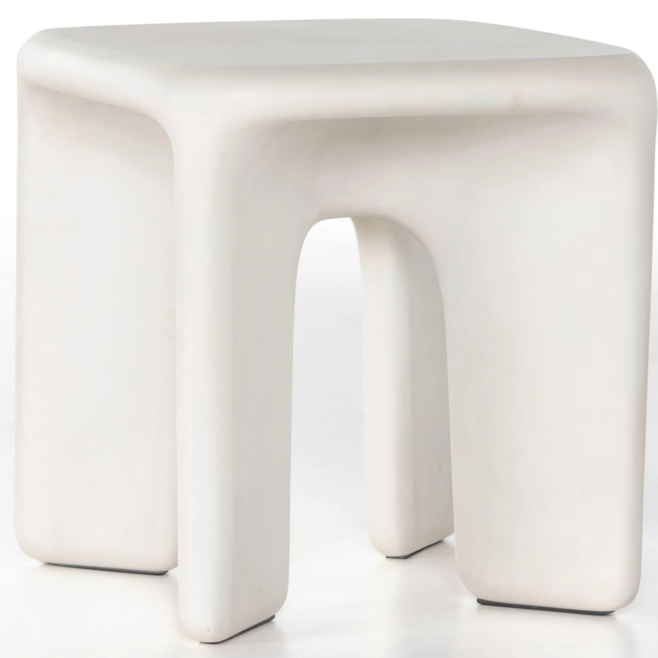 Dante End Table, White by Four Hands - Image 3