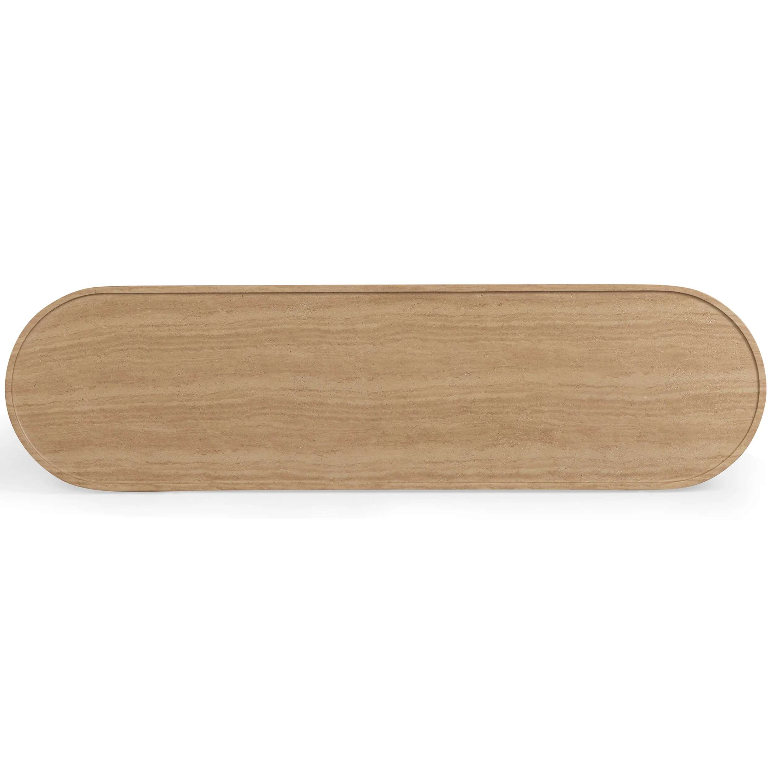 Darcy Console Table, Faux Travertine - Image 4
