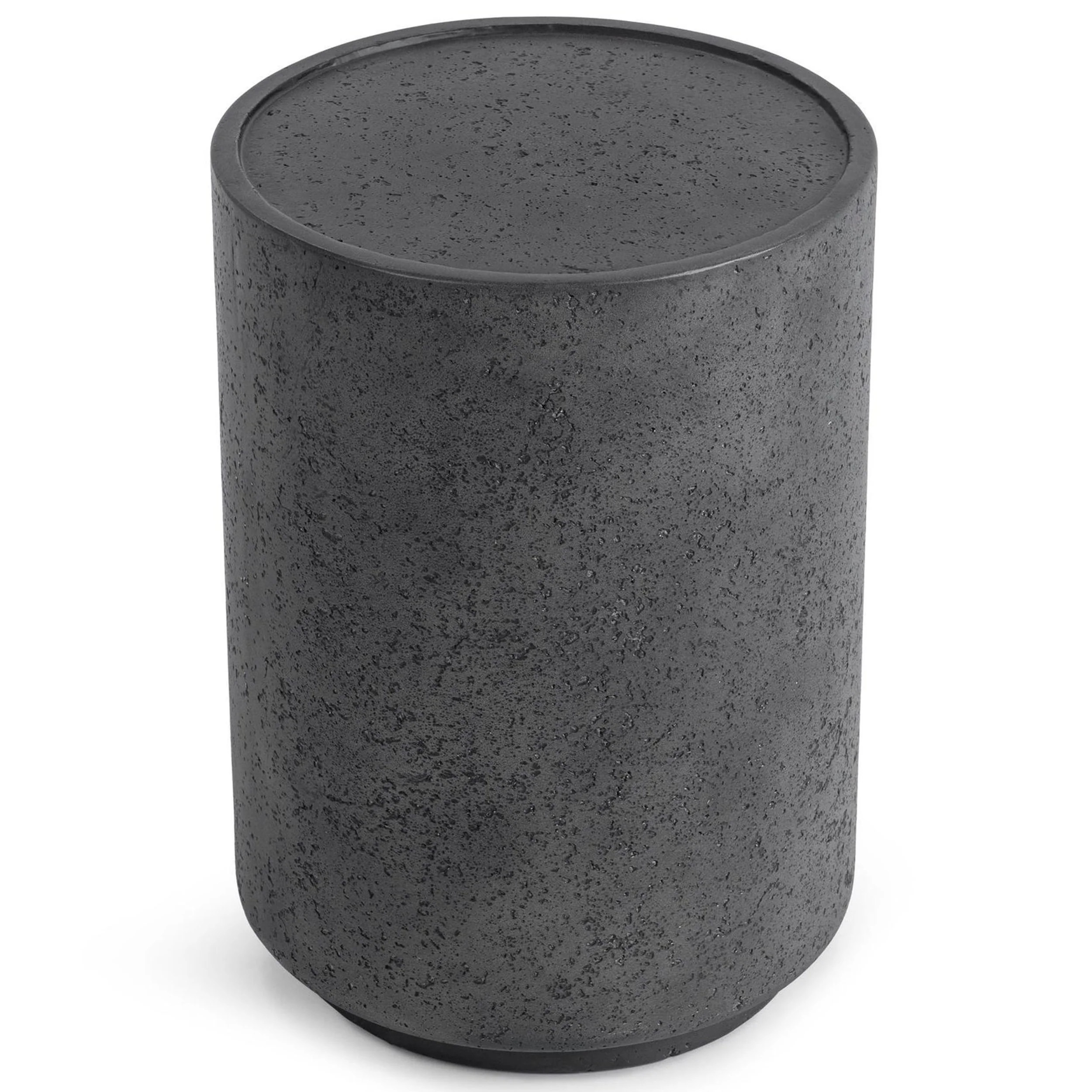 Darsa Outdoor Round Accent Table, Dark Gray - Image 2