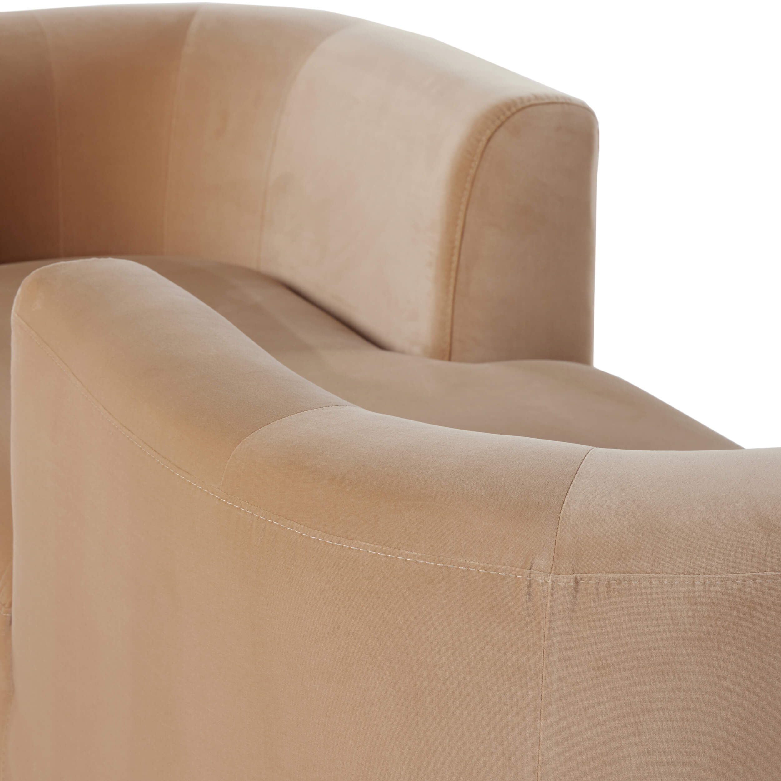 Deandra Tete a Tete Chaise, Surrey Camel by Four Hands - Image 4