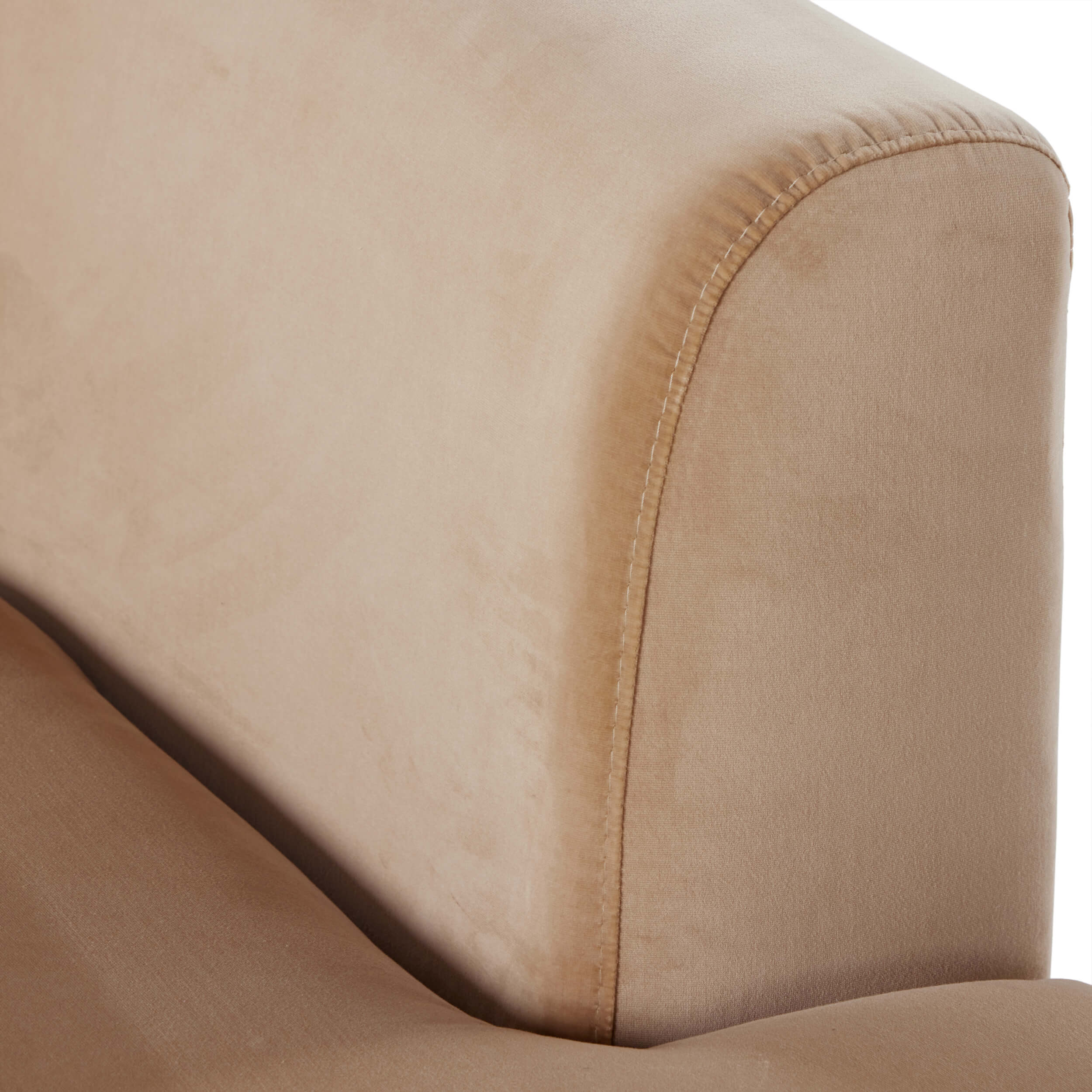 Deandra Tete a Tete Chaise, Surrey Camel by Four Hands - Image 5