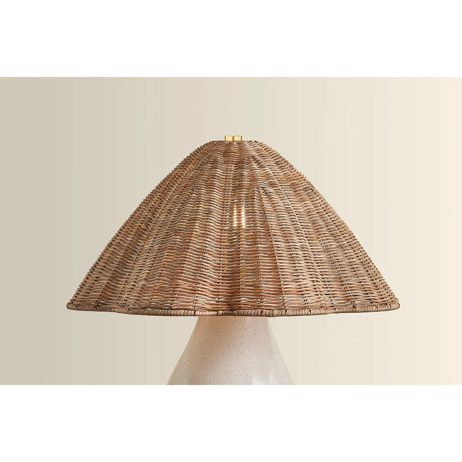 Deanne Table Lamp, Aged Brass/Ceramic Creamy Oat - Image 4