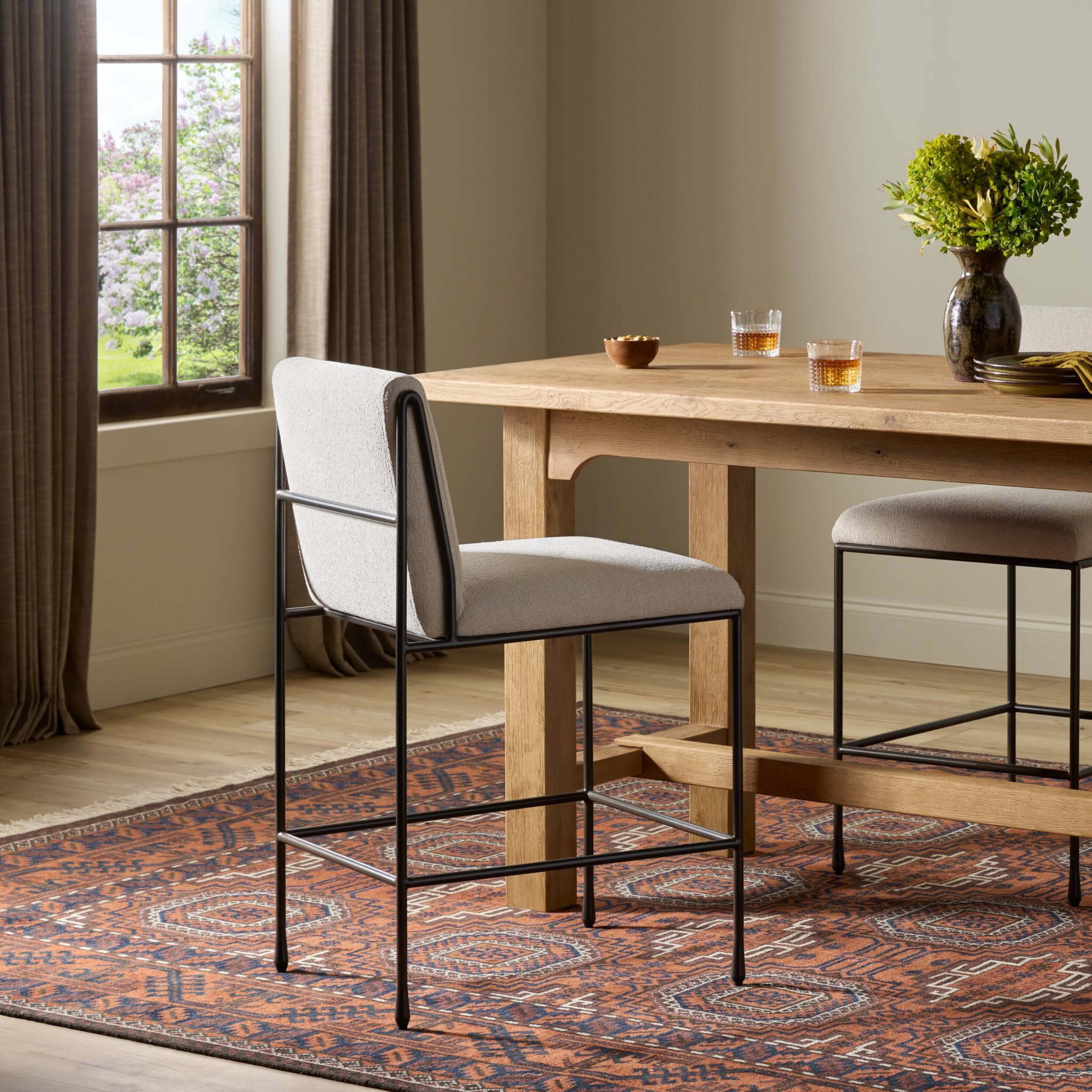 Decker Counter Stool, Wayfarer Snow by Four Hands - Image 6