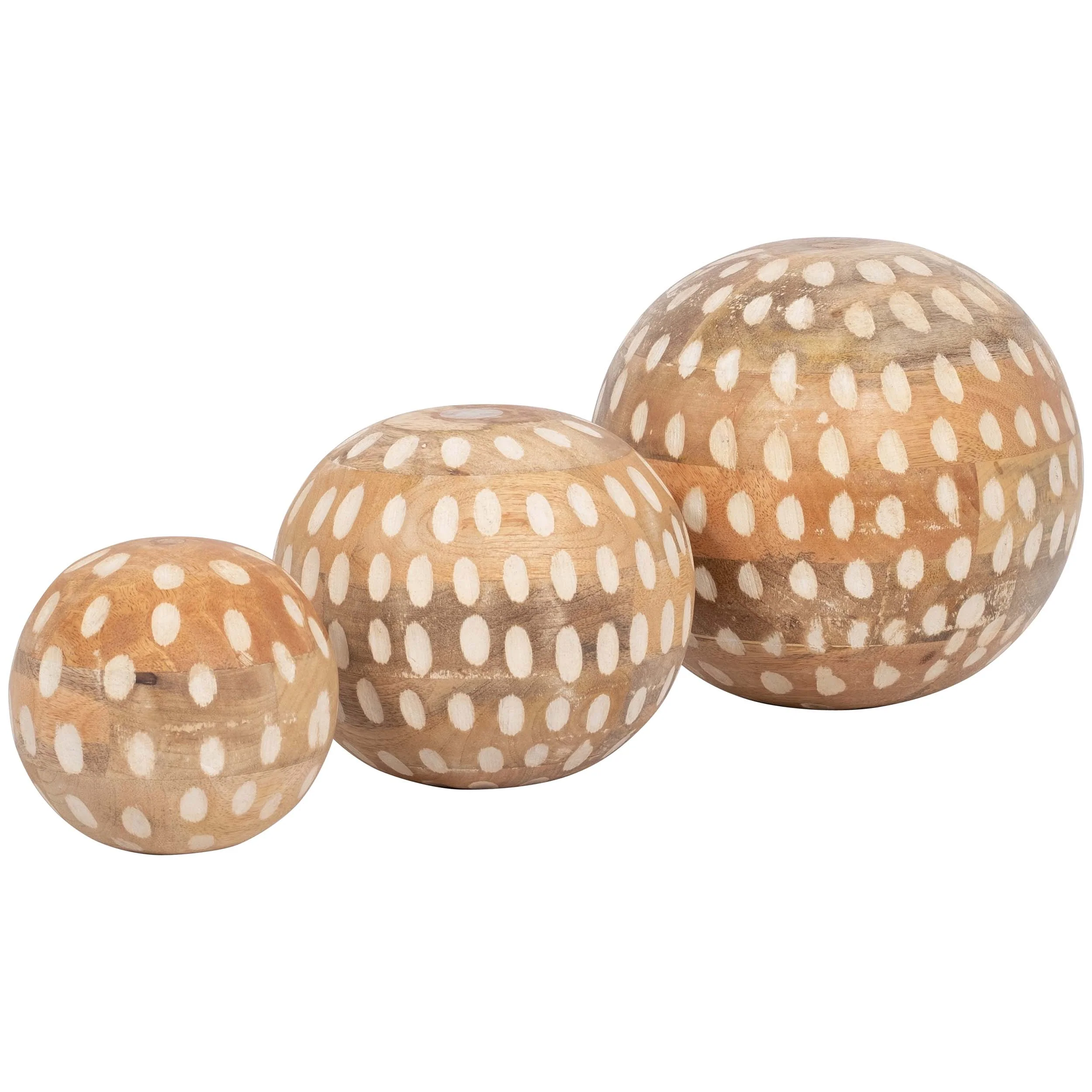 Decorative Ball Set, Natural, Set of 3 - Image 3