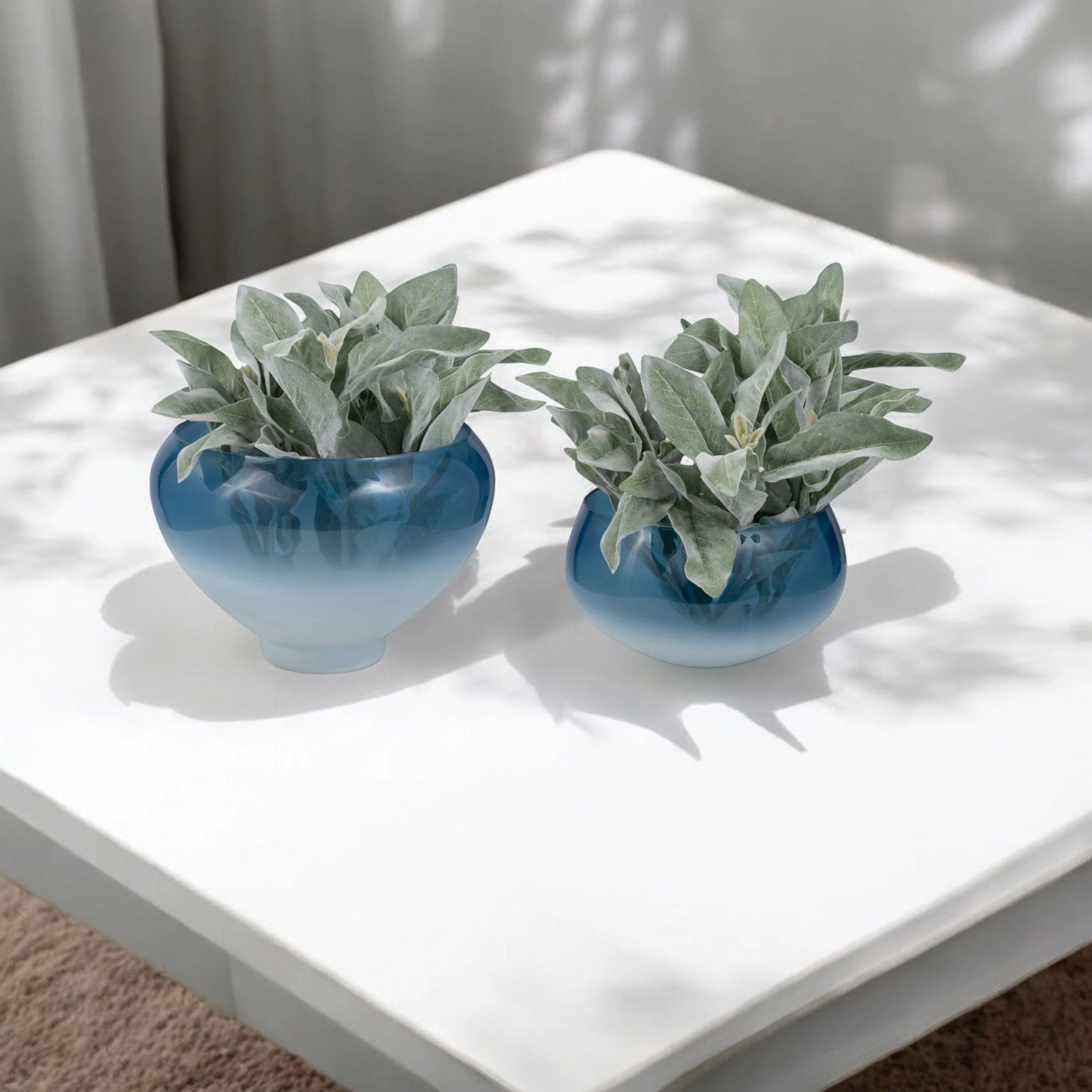 Decorative Bowls, Blue, Set of 2 - Image 5