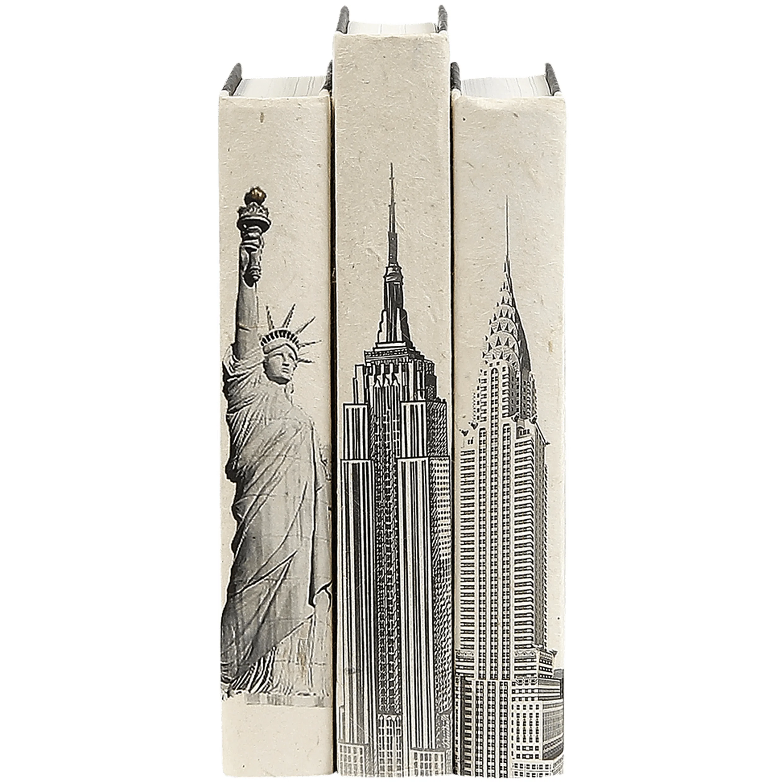 Decorative Stack of Books, New York Landmarks