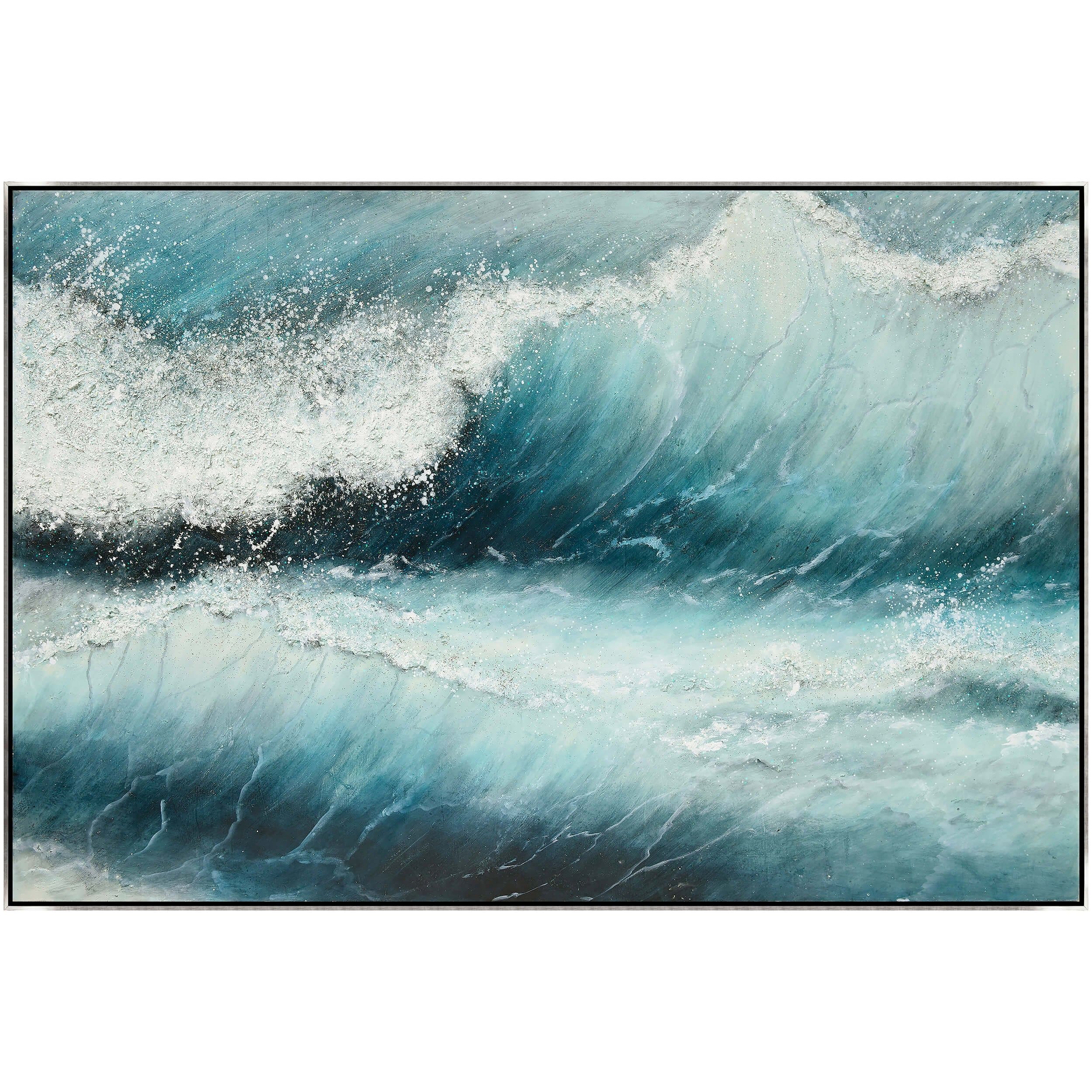 Deep Azure I (Glitter) Framed