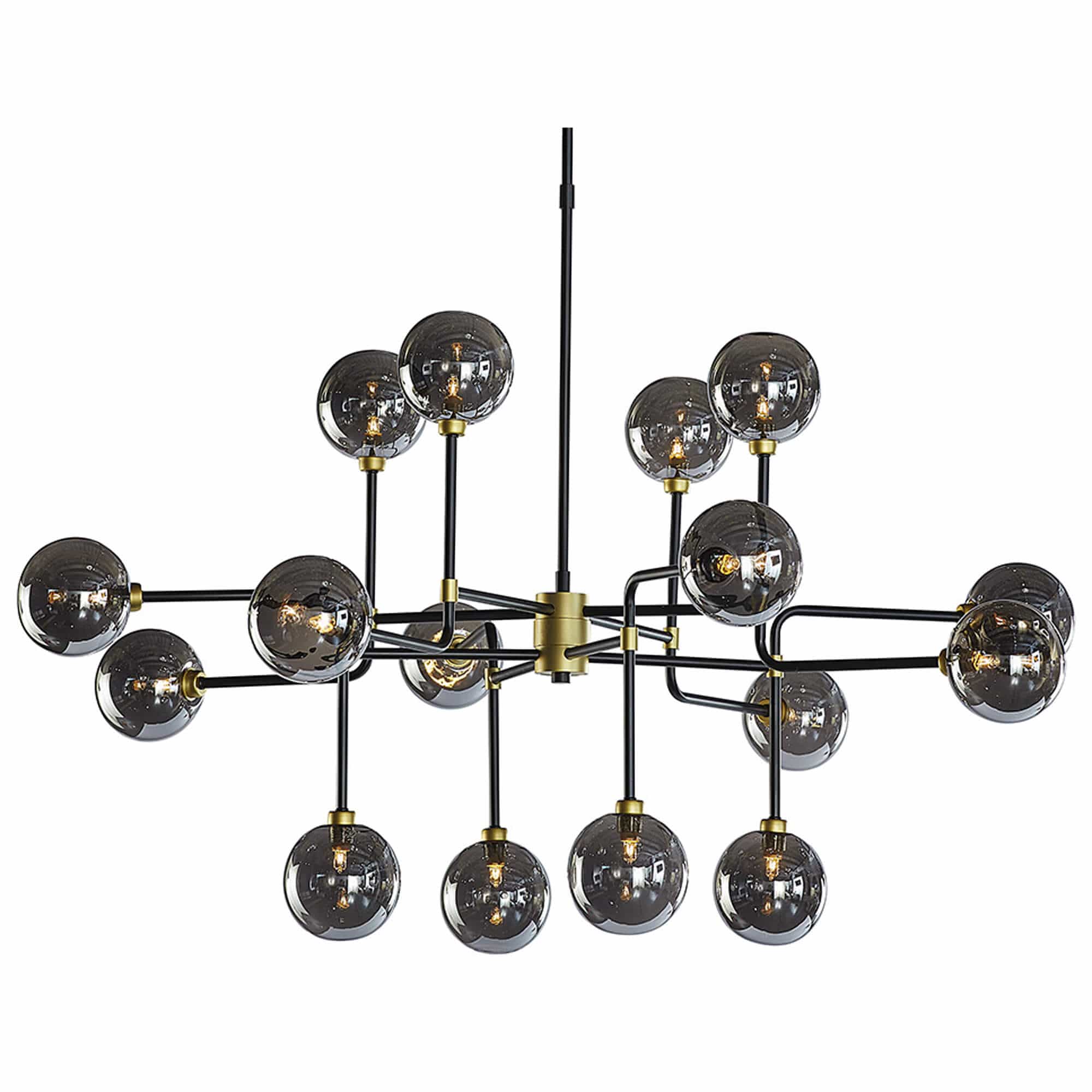 Deimos Large Chandelier, Smoke Grey