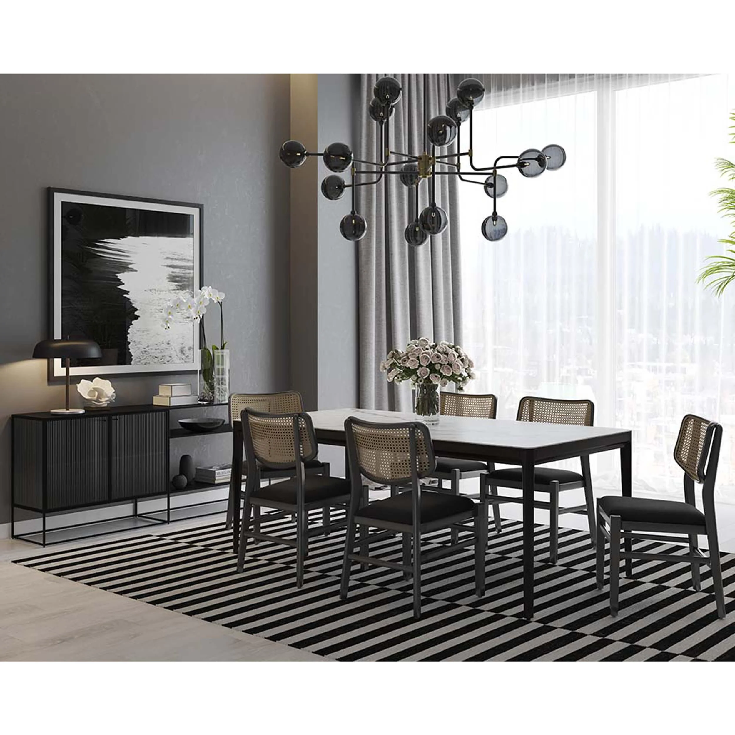 Deimos Large Chandelier, Smoke Grey - Image 6
