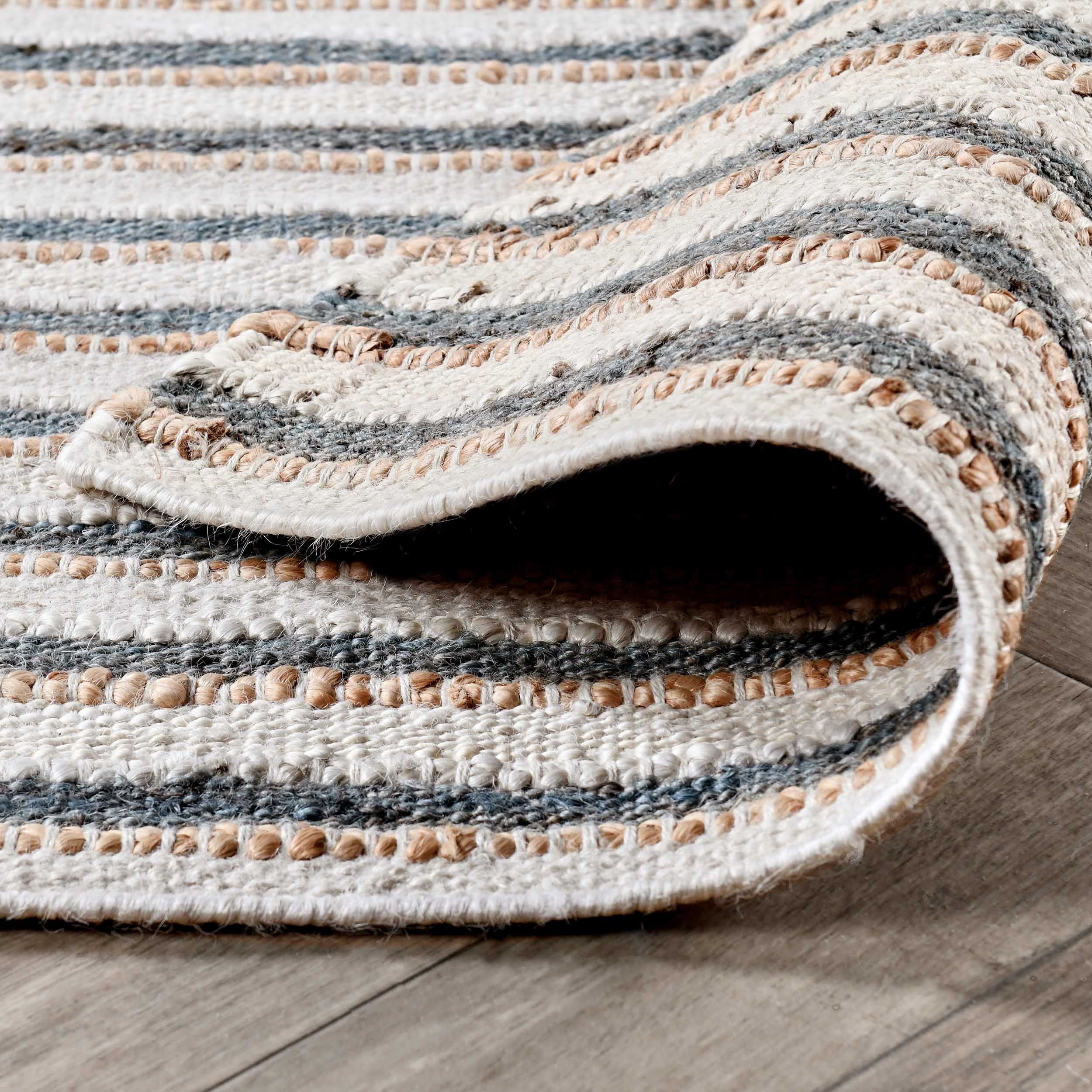 Del Mar Rug, Ivory/Aqua - Image 3