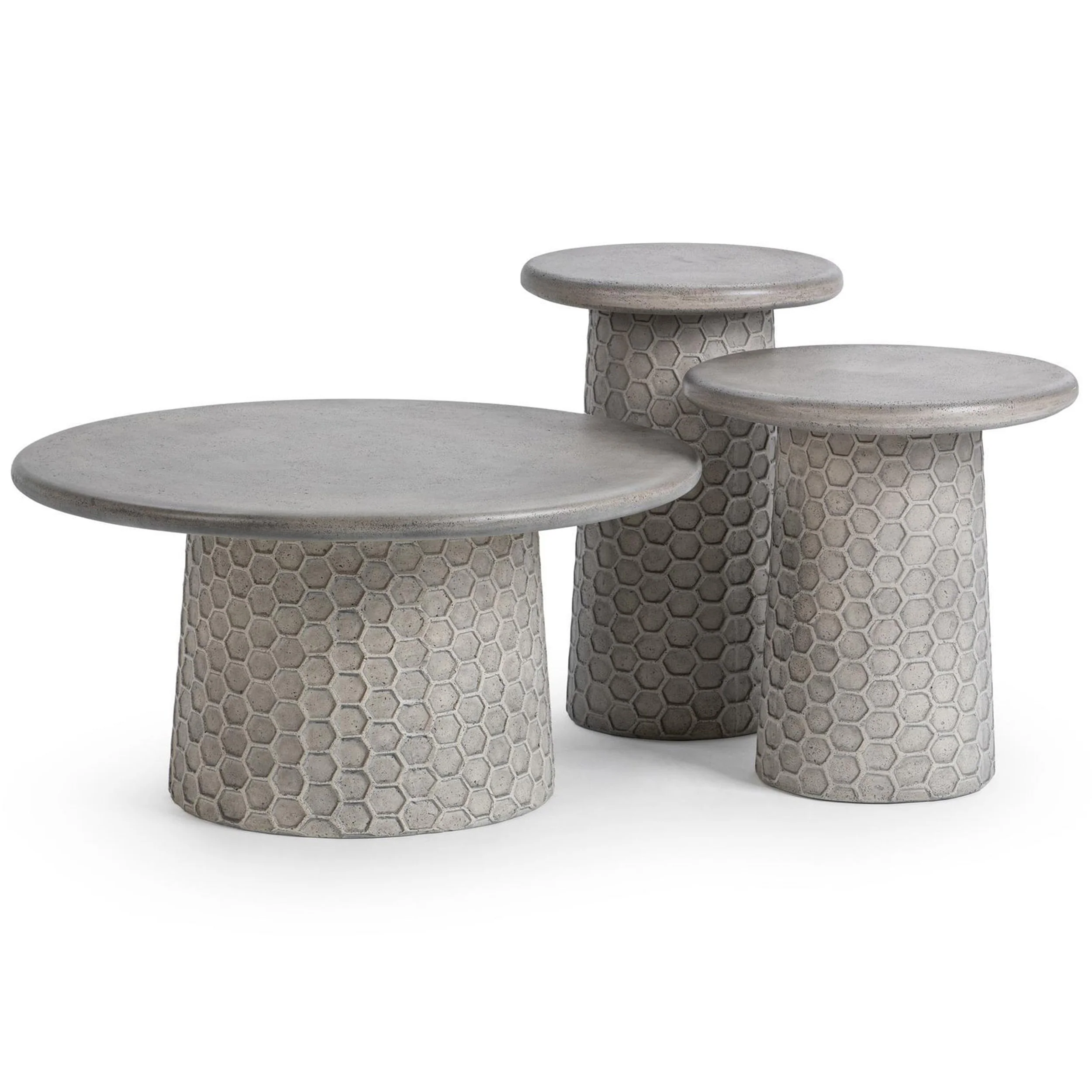 Delaine 17" Outdoor Accent Table, Light Gray - Image 4