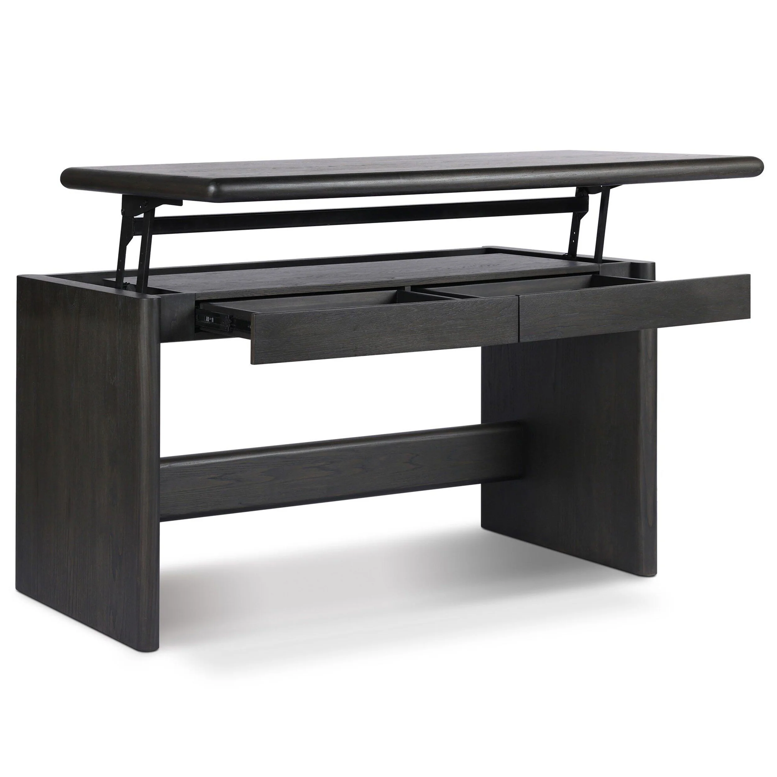 Denton Standing Desk, Smoked Black by Four Hands - Image 4