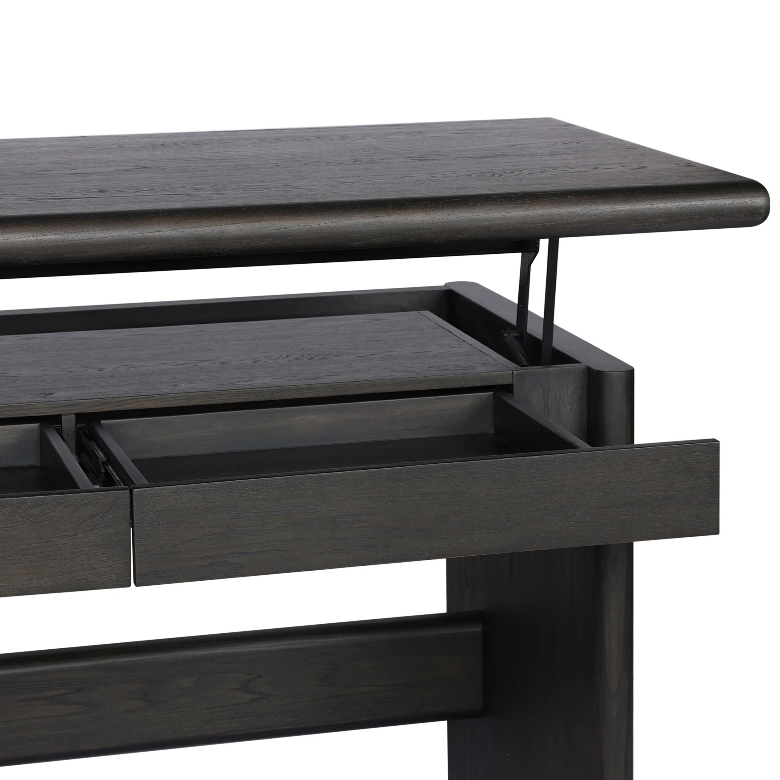 Denton Standing Desk, Smoked Black by Four Hands - Image 5