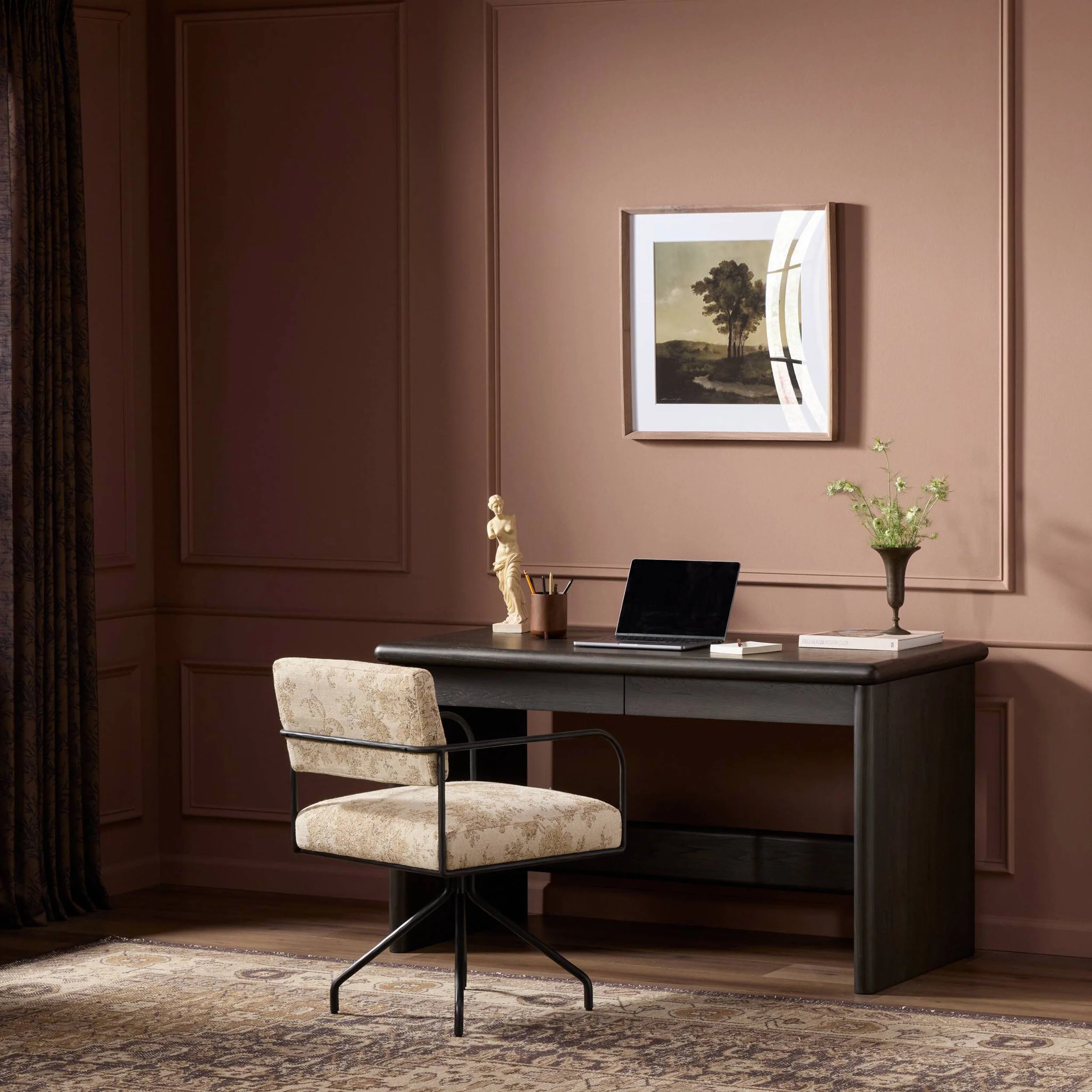 Denton Standing Desk, Smoked Black by Four Hands - Image 7