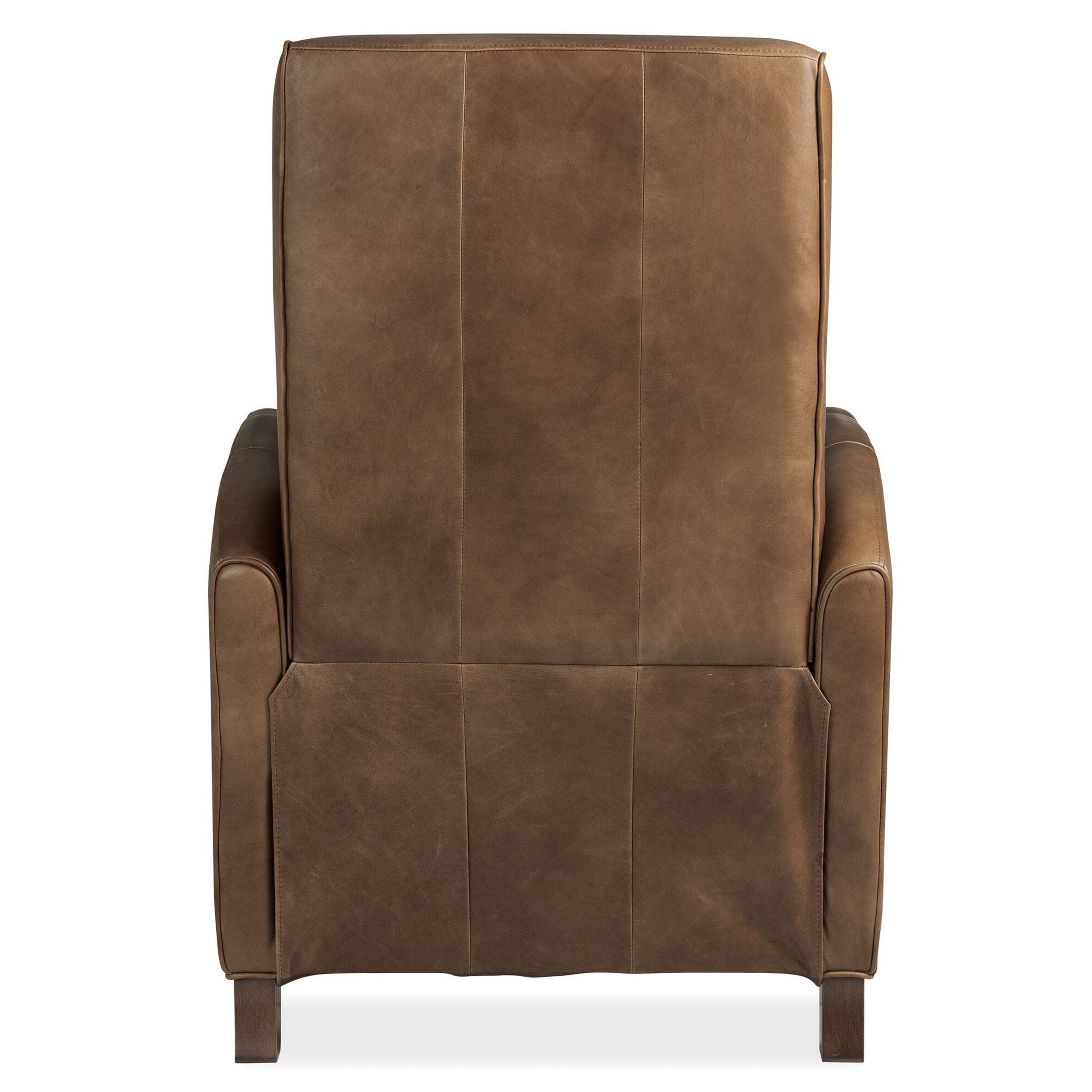 Denver Push Back Leather Recliner, Chester Bourbon - Image 4