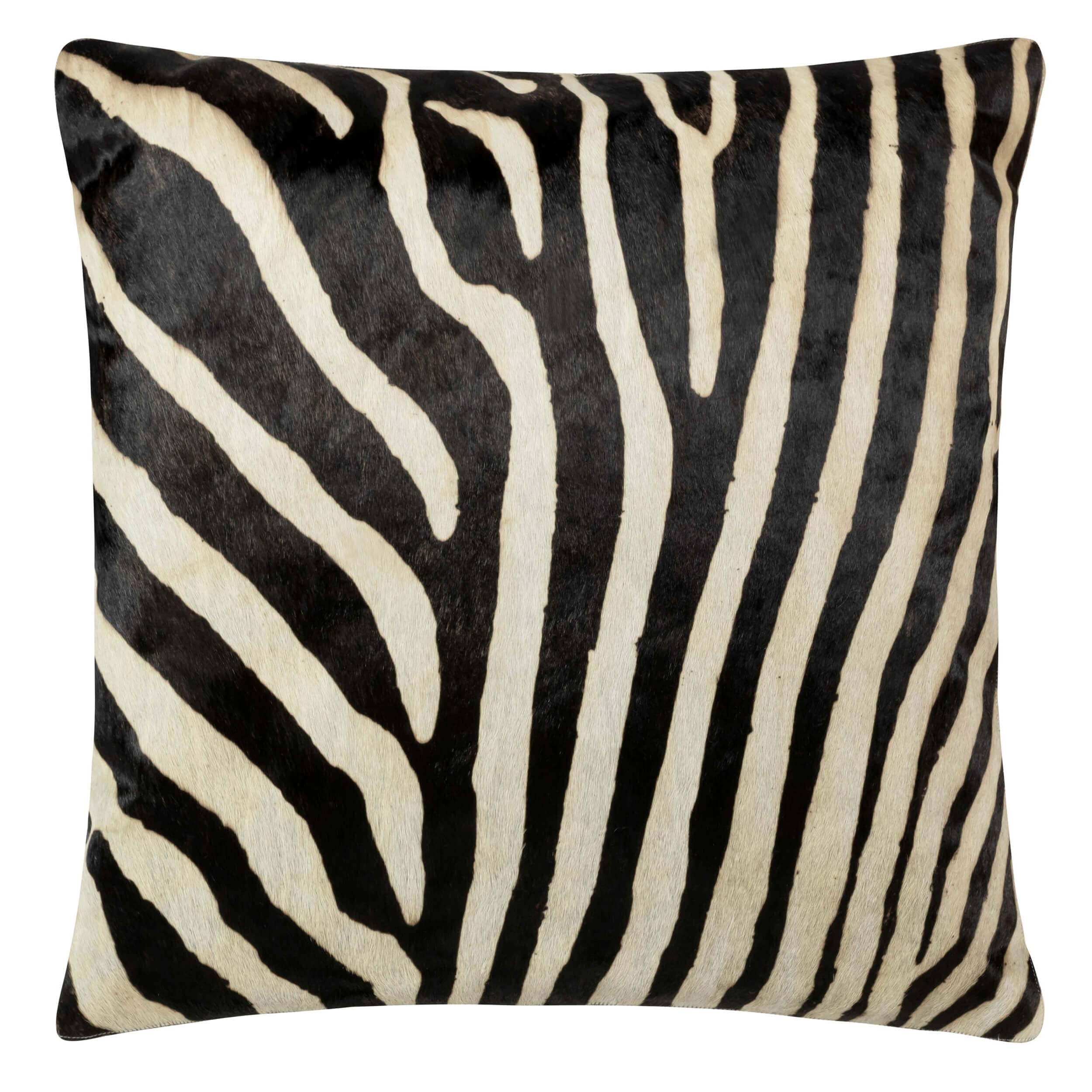 Denver Zebra Print Cowhide Pillow