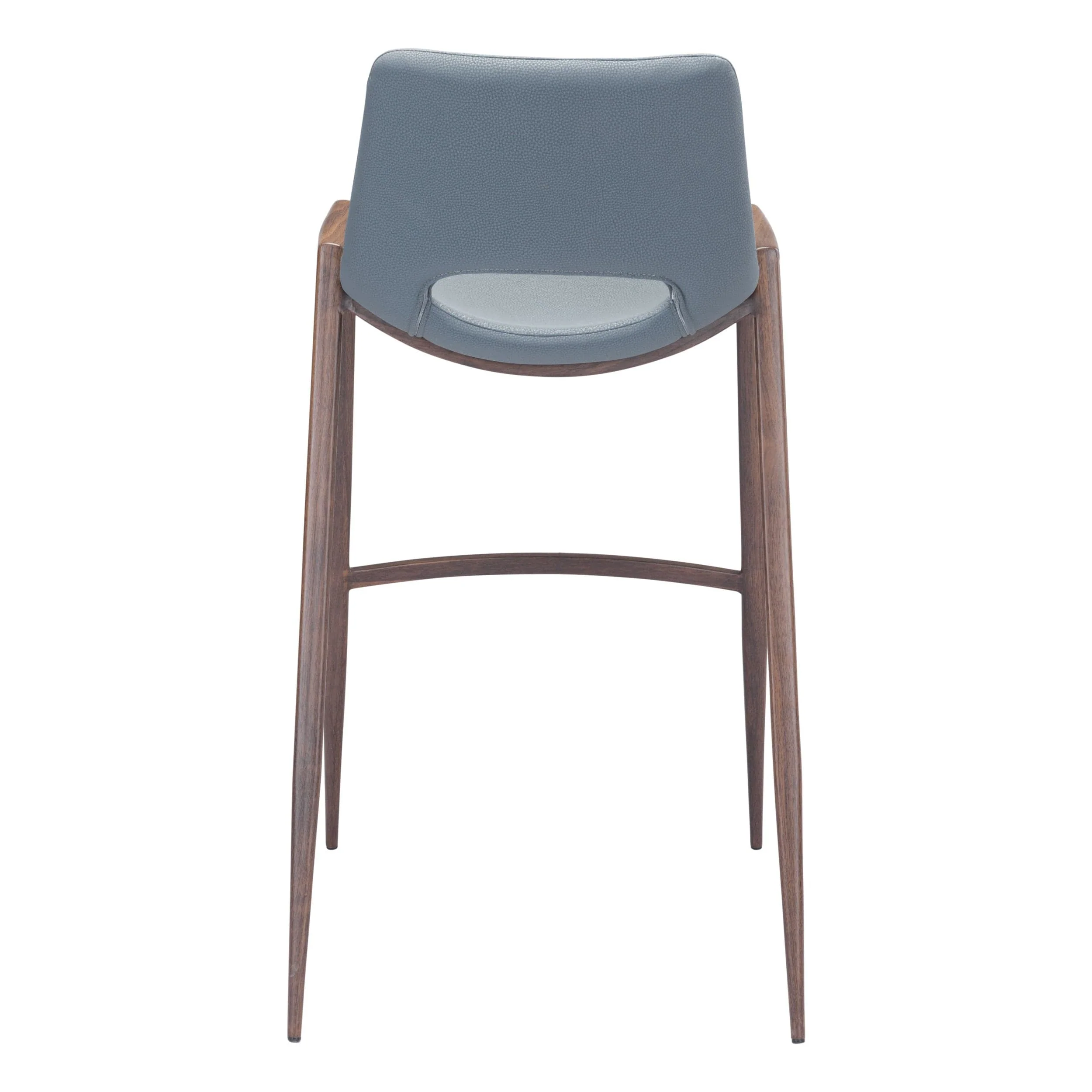 Desi Bar Stool, Azure Gray/Walnut, Set of 2 - Image 4