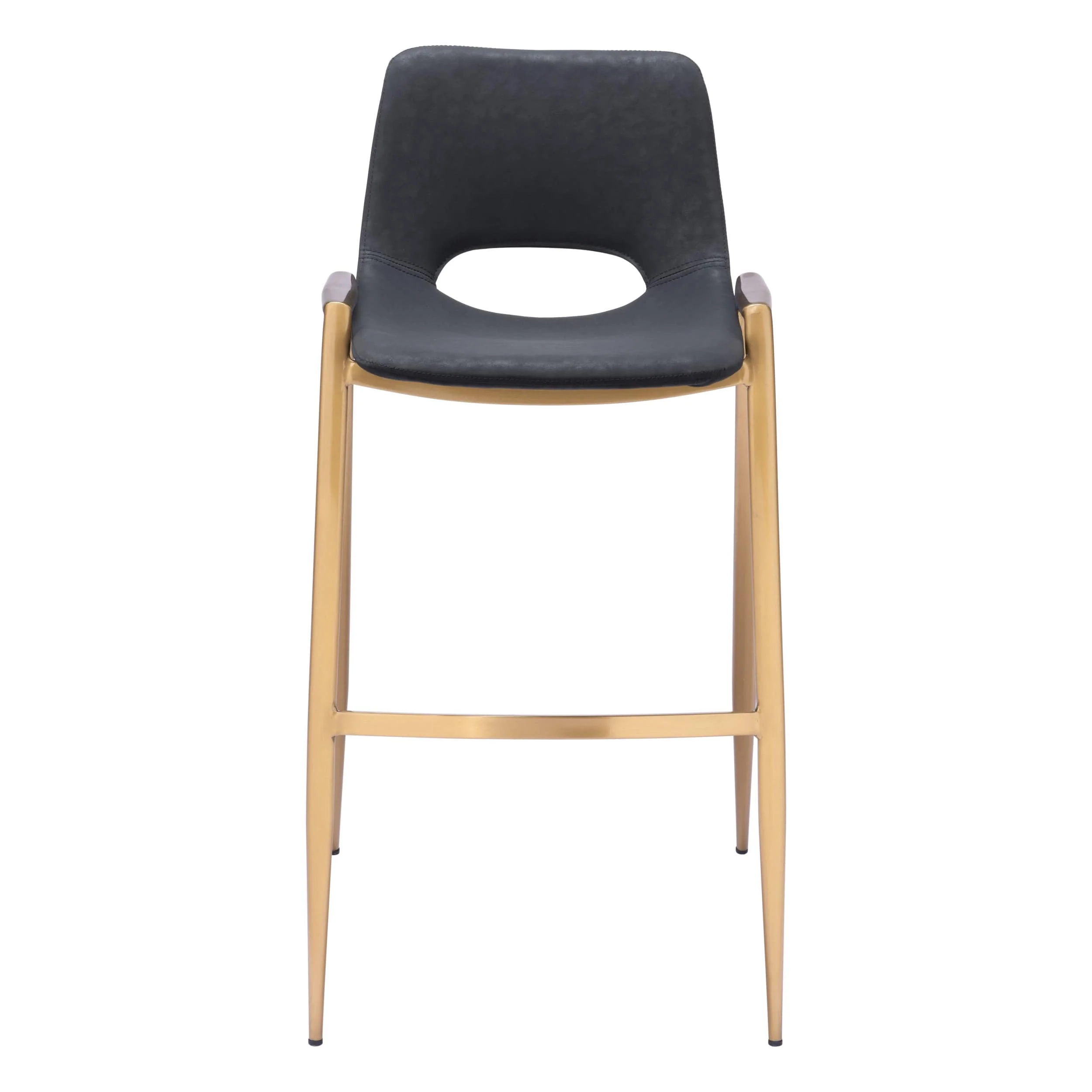Desi Bar Stool, Black/Gold, Set of 2 - Image 2