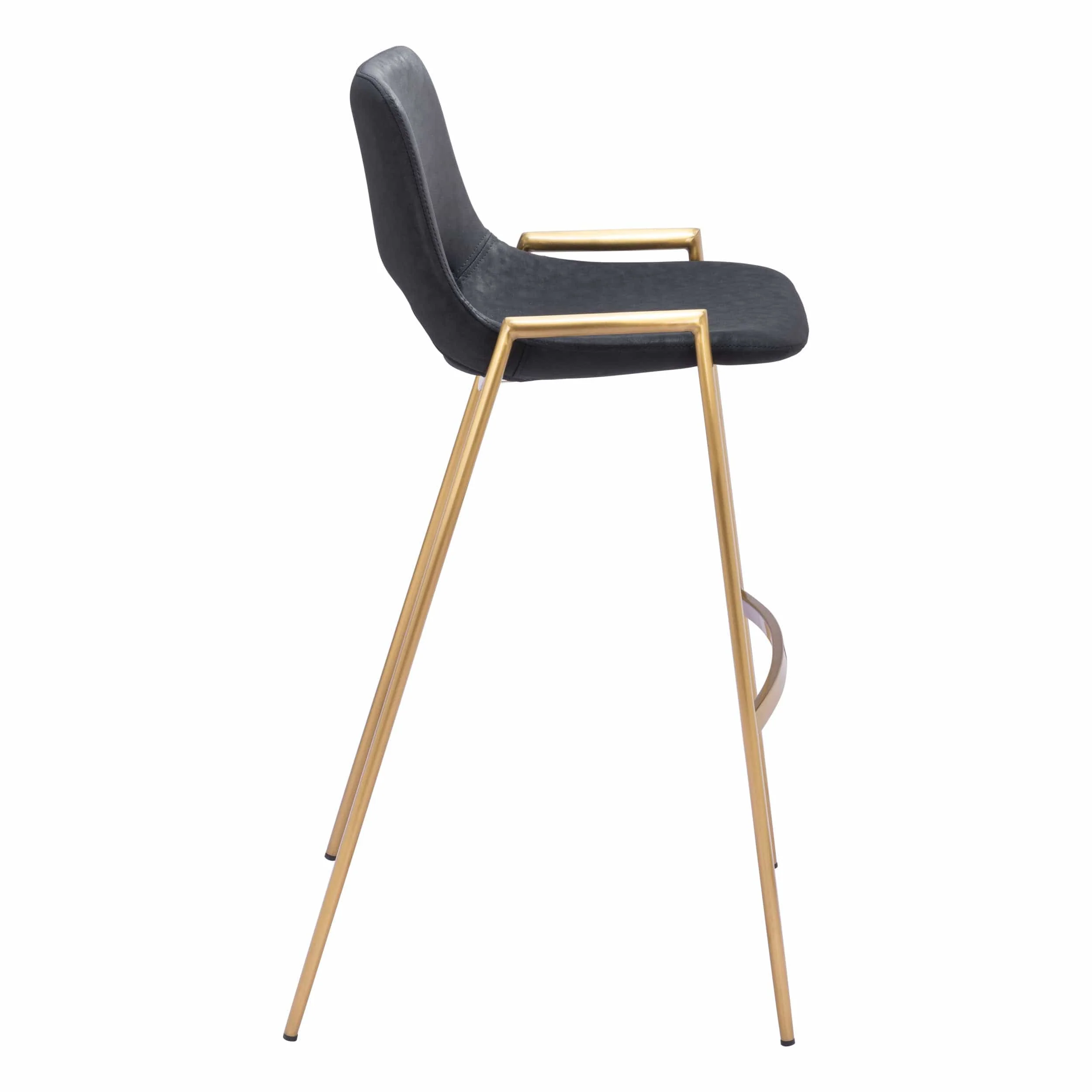 Desi Bar Stool, Black/Gold, Set of 2 - Image 3