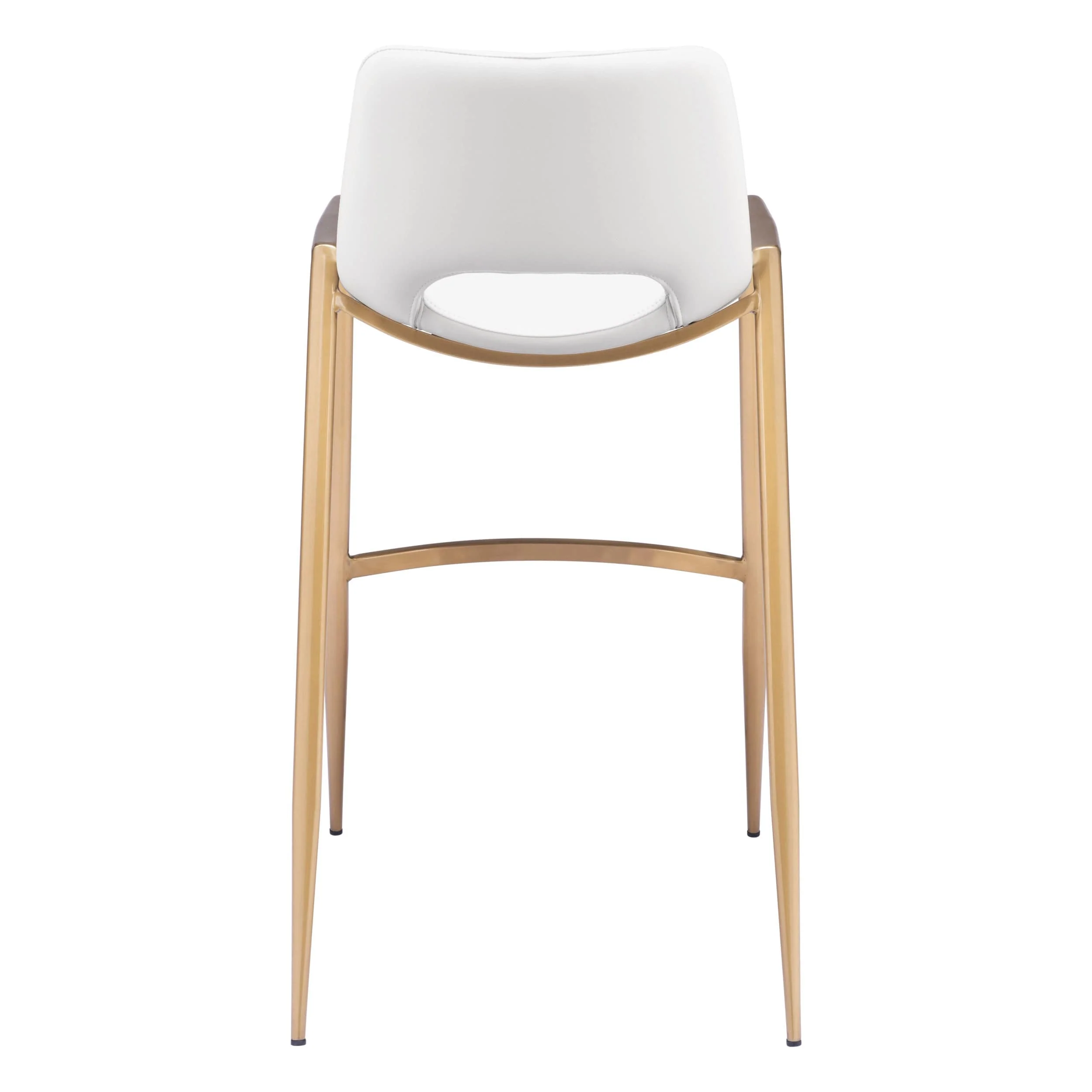 Desi Bar Stool, White/Gold, Set of 2 - Image 4