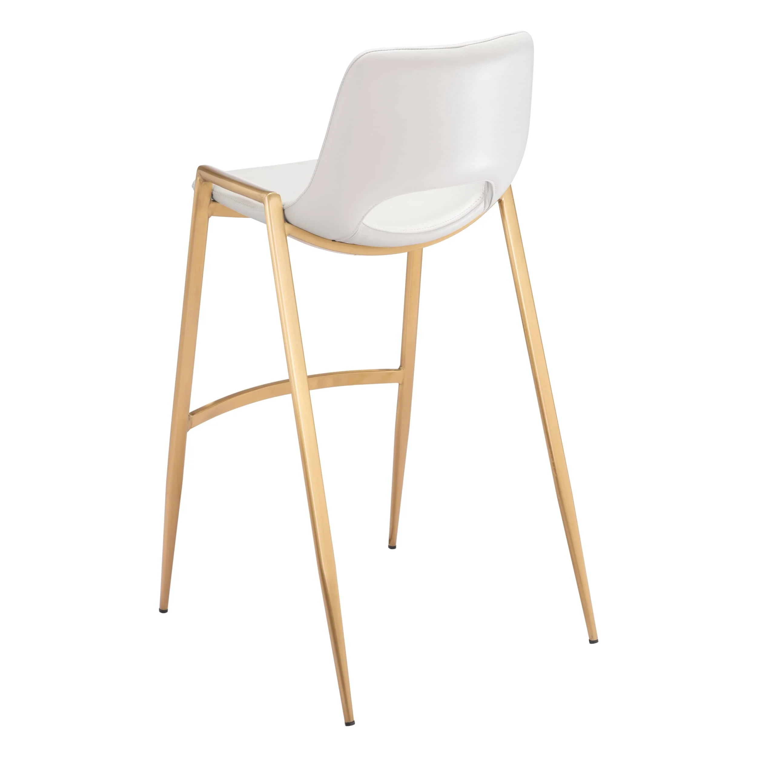Desi Bar Stool, White/Gold, Set of 2 - Image 5