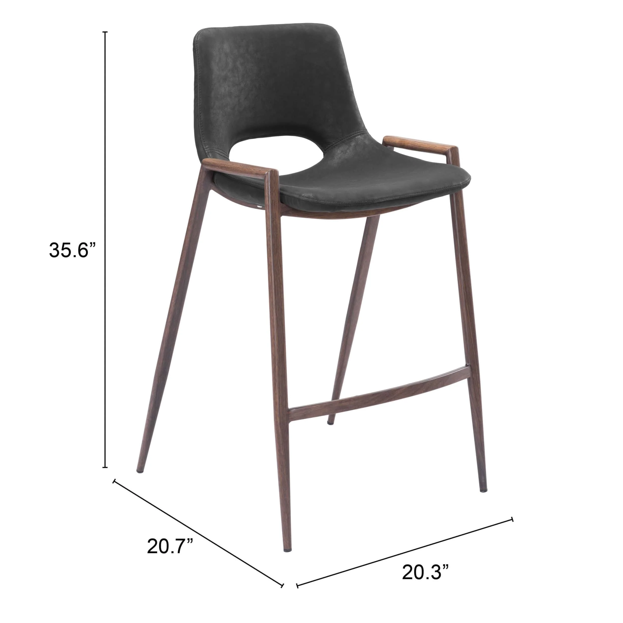 Desi Counter Stool, Black, Set of 2 - Image 7