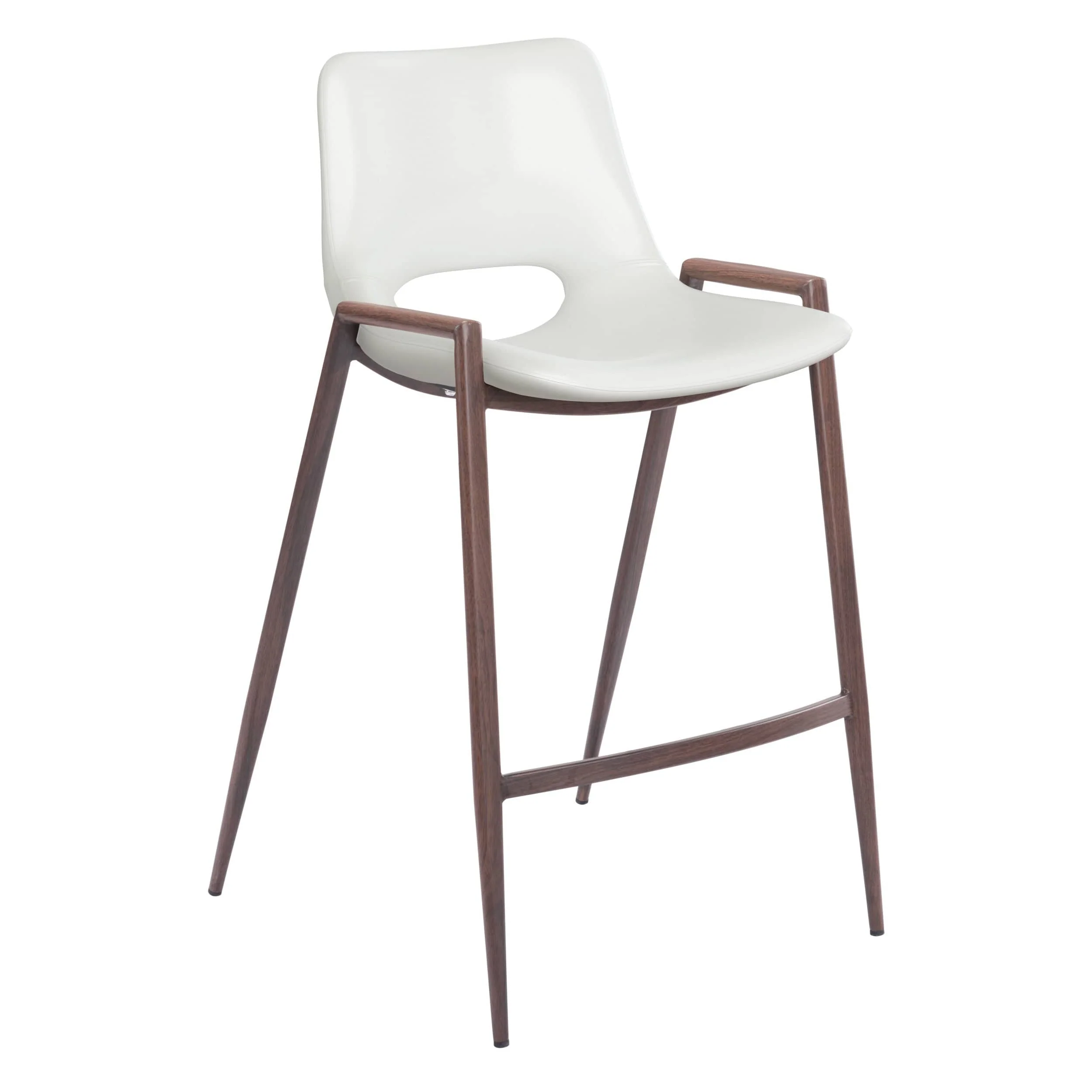 Desi Counter Stool, White, Set of 2