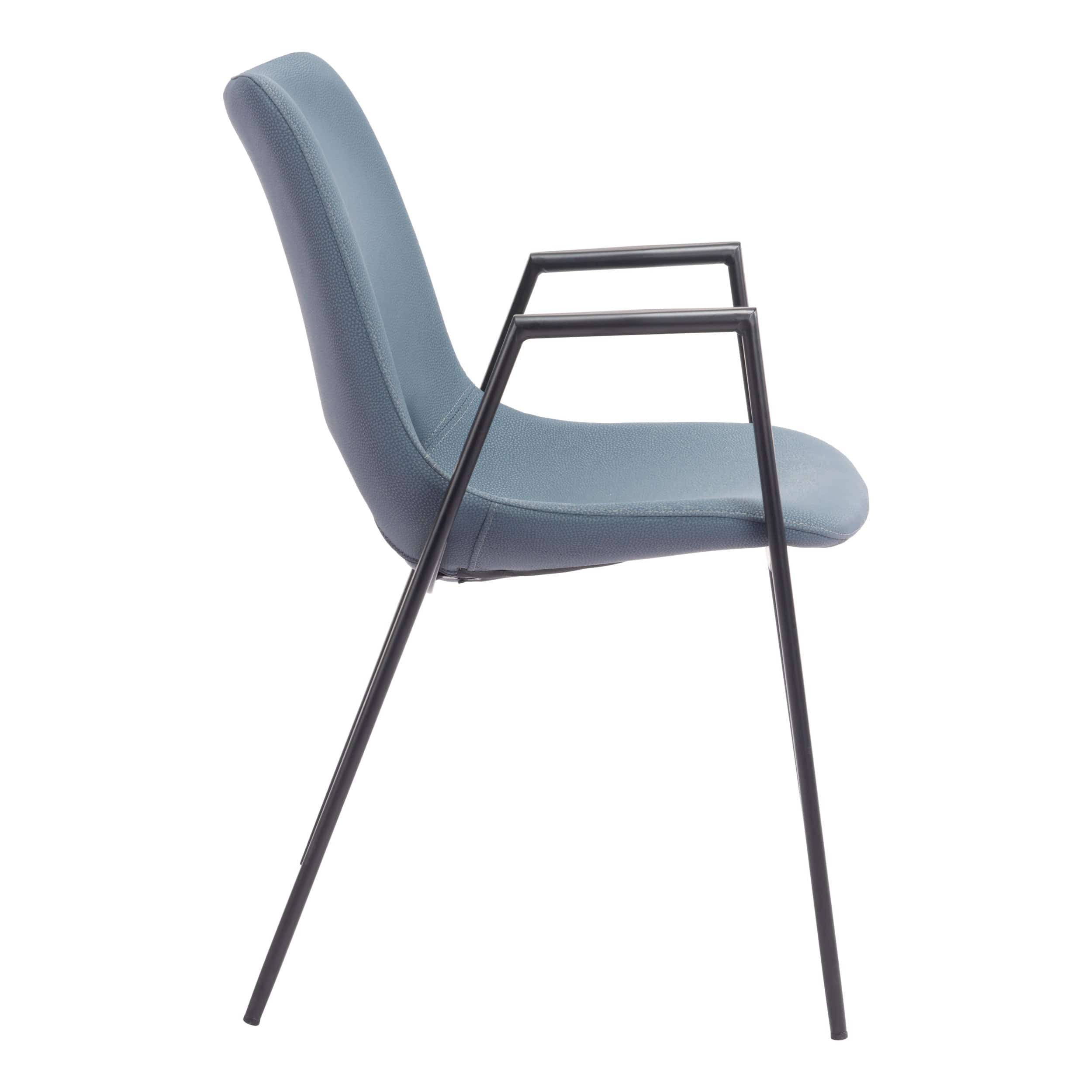 Desi Dining Chair, Azure Gray, Set of 2 - Image 2
