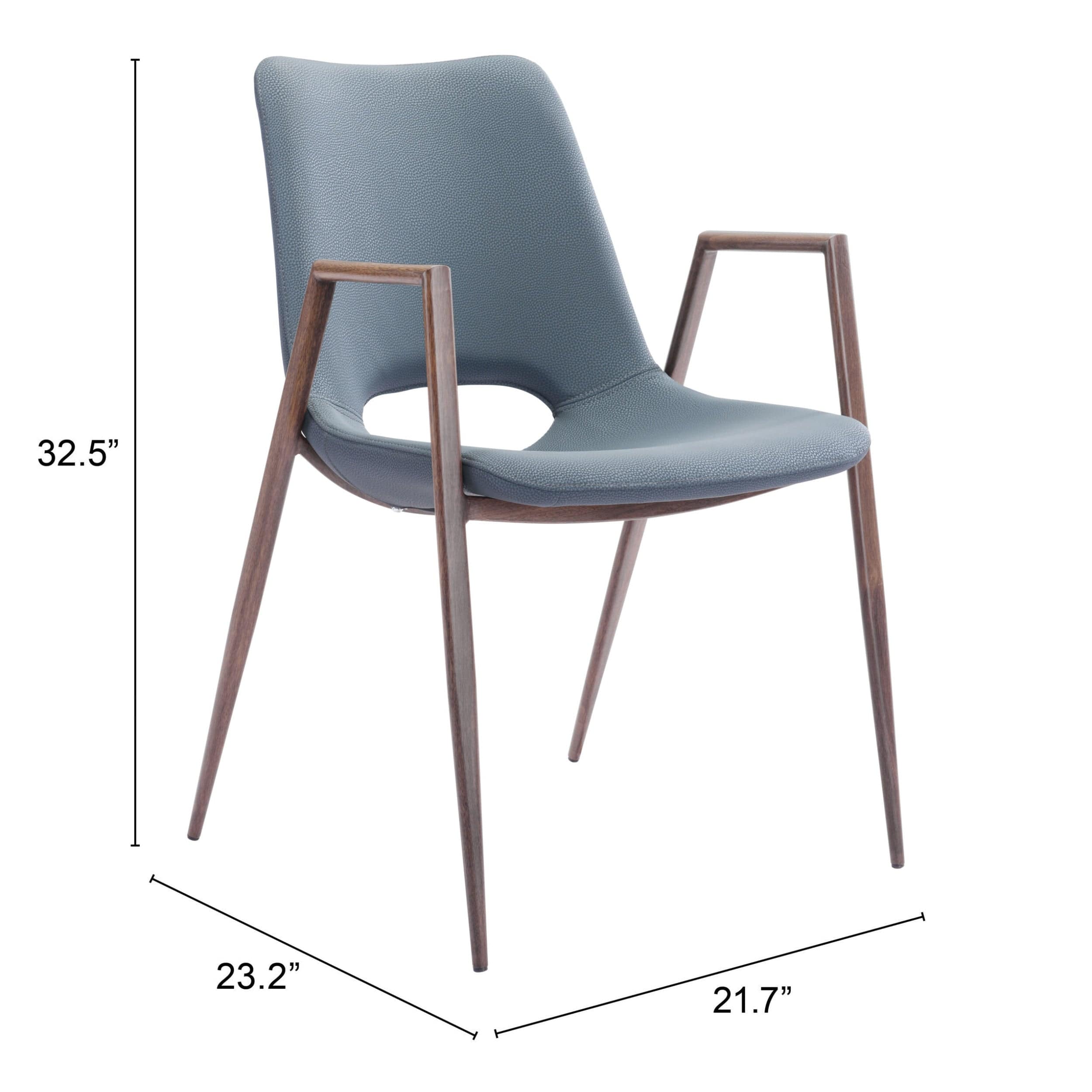 Desi Dining Chair, Azure Gray, Set of 2 - Image 6