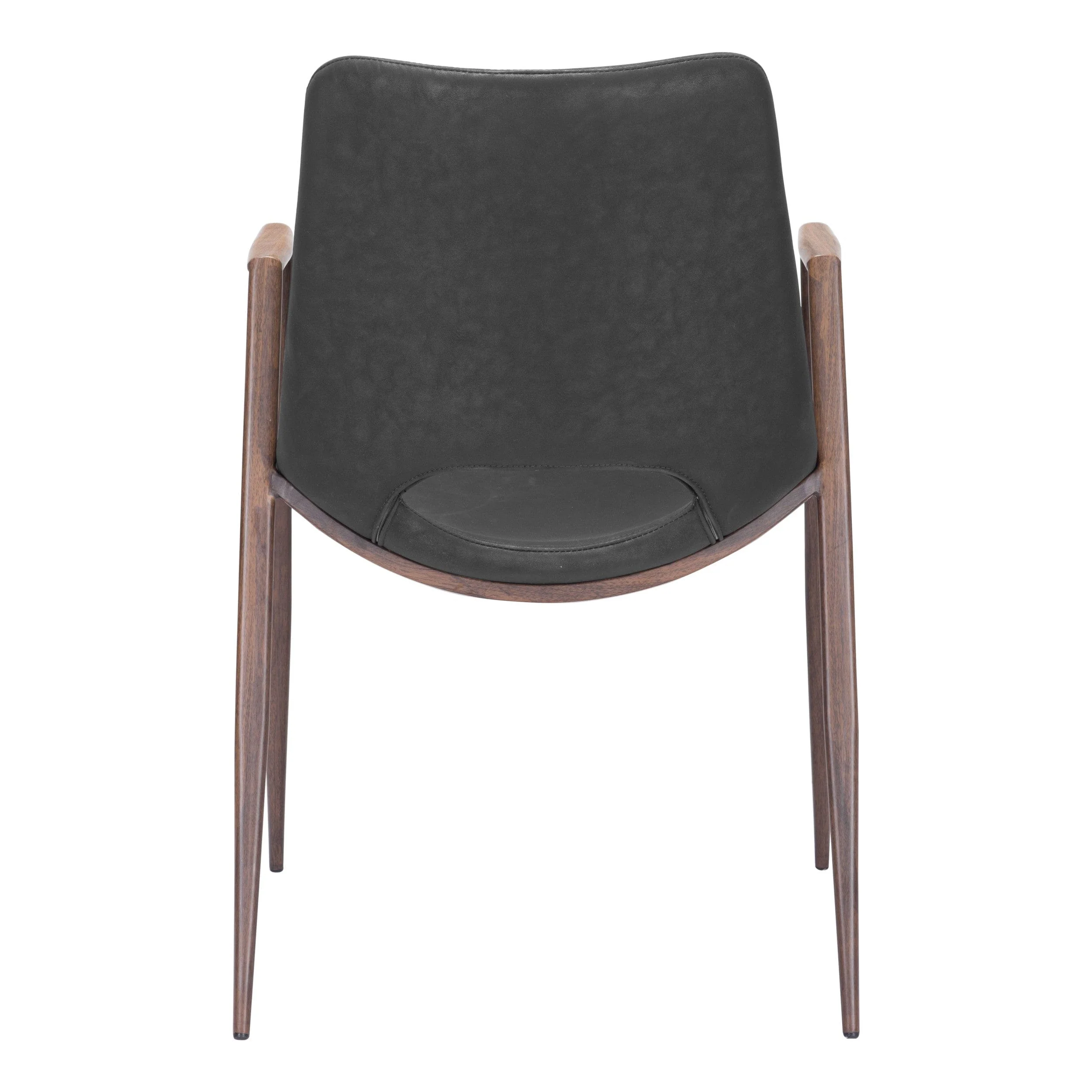 Desi Dining Chair, Black/Walnut, Set of 2 - Image 5