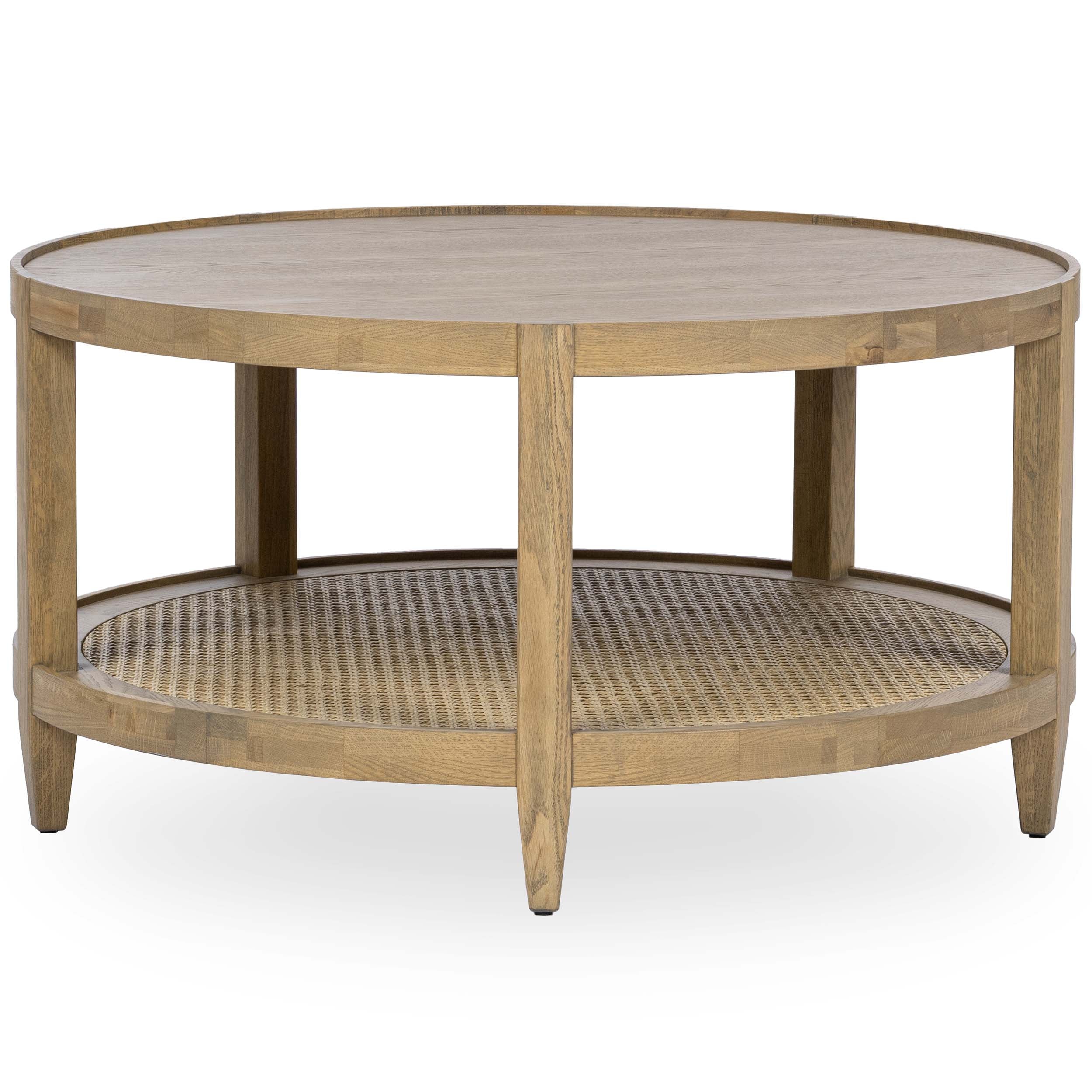 Devin Round Coffee Table, Khaki Mist