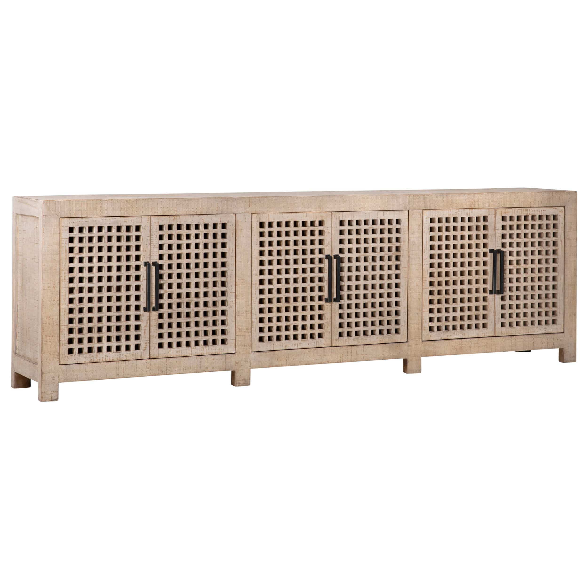 Devina 6 Door Sideboard, Light Warm Wash
