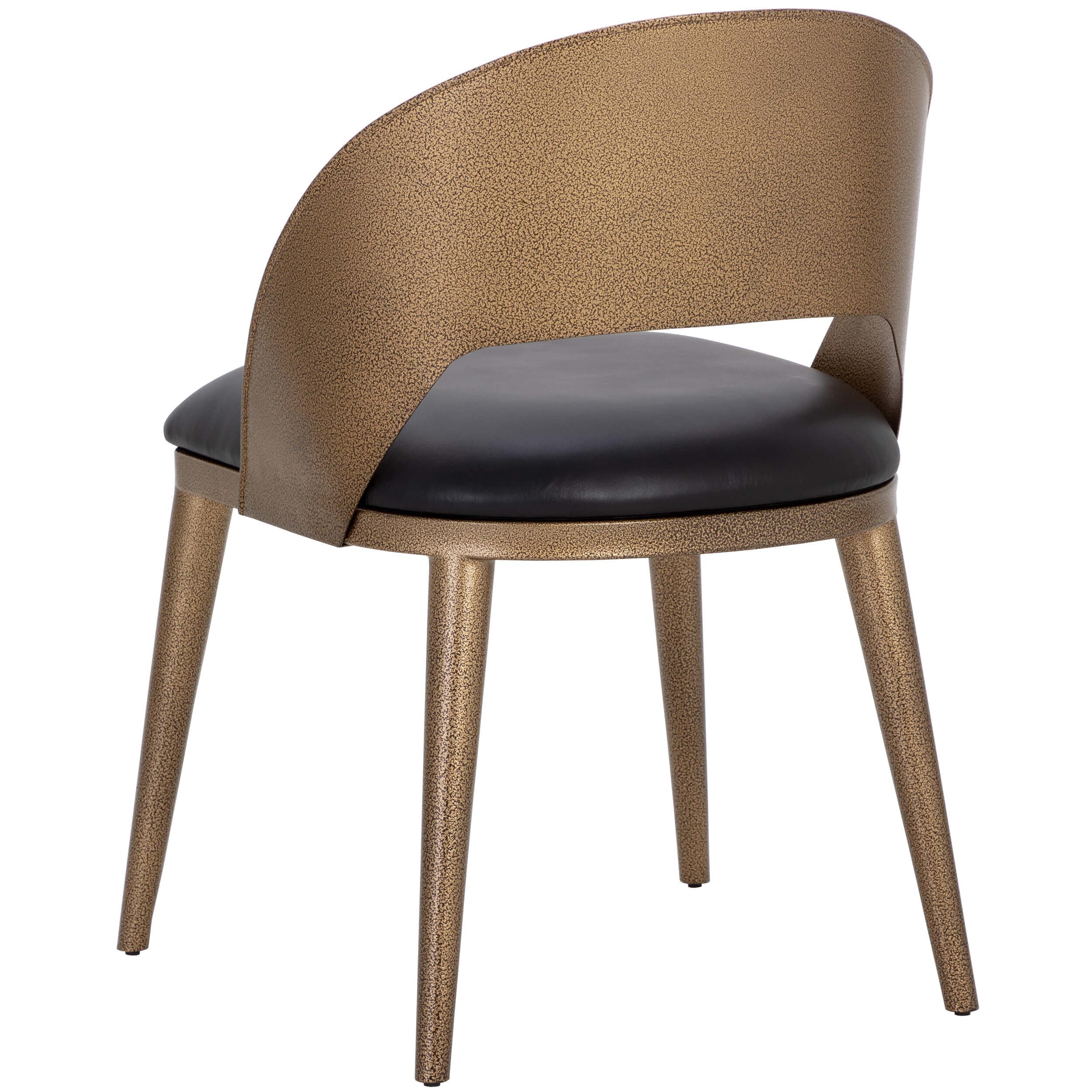 Dezirae Dining Chair, Charcoal Black/Antique Brass, Set of 2 - Image 4
