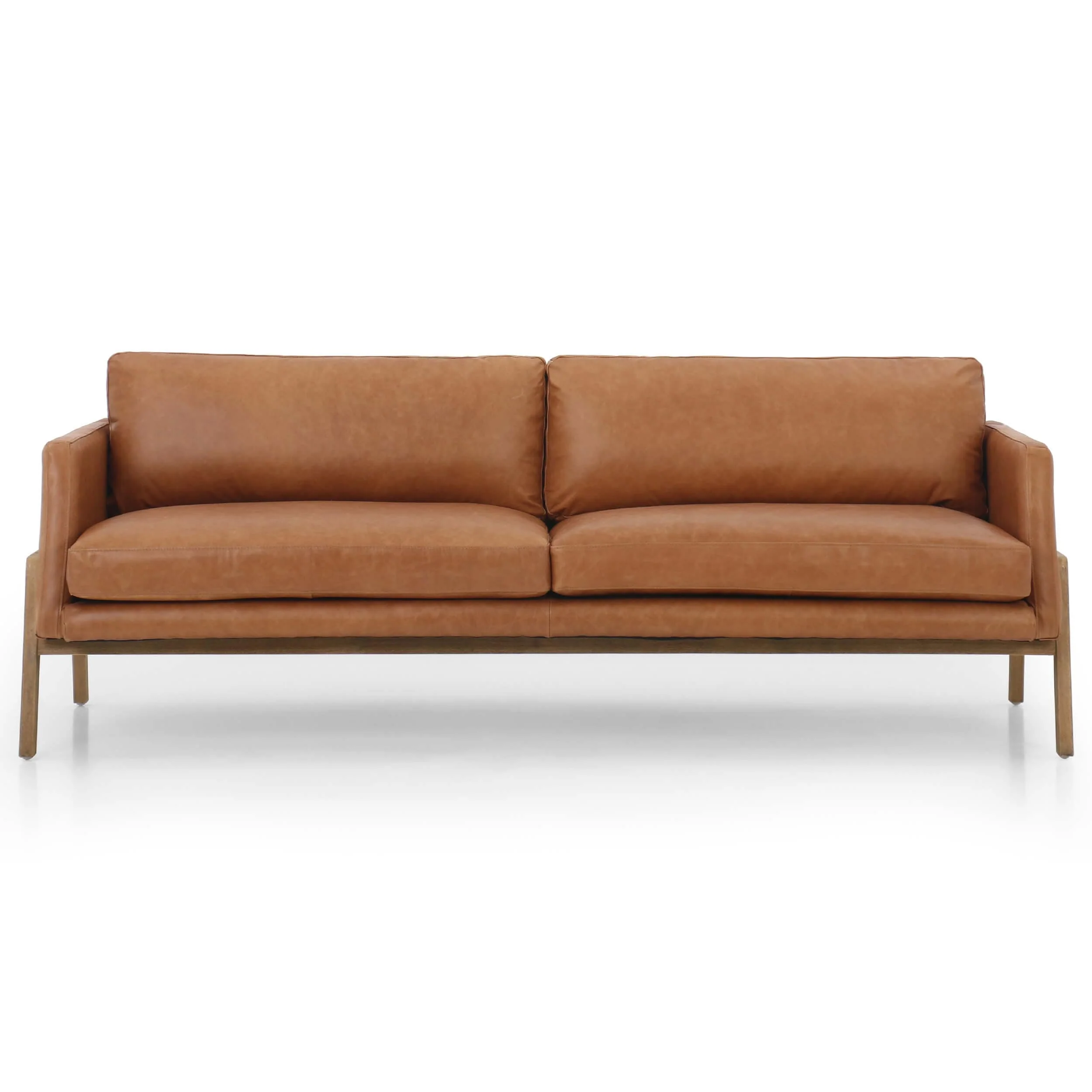 Diana 84" Leather Sofa, Sonoma Butterscotch by Four Hands