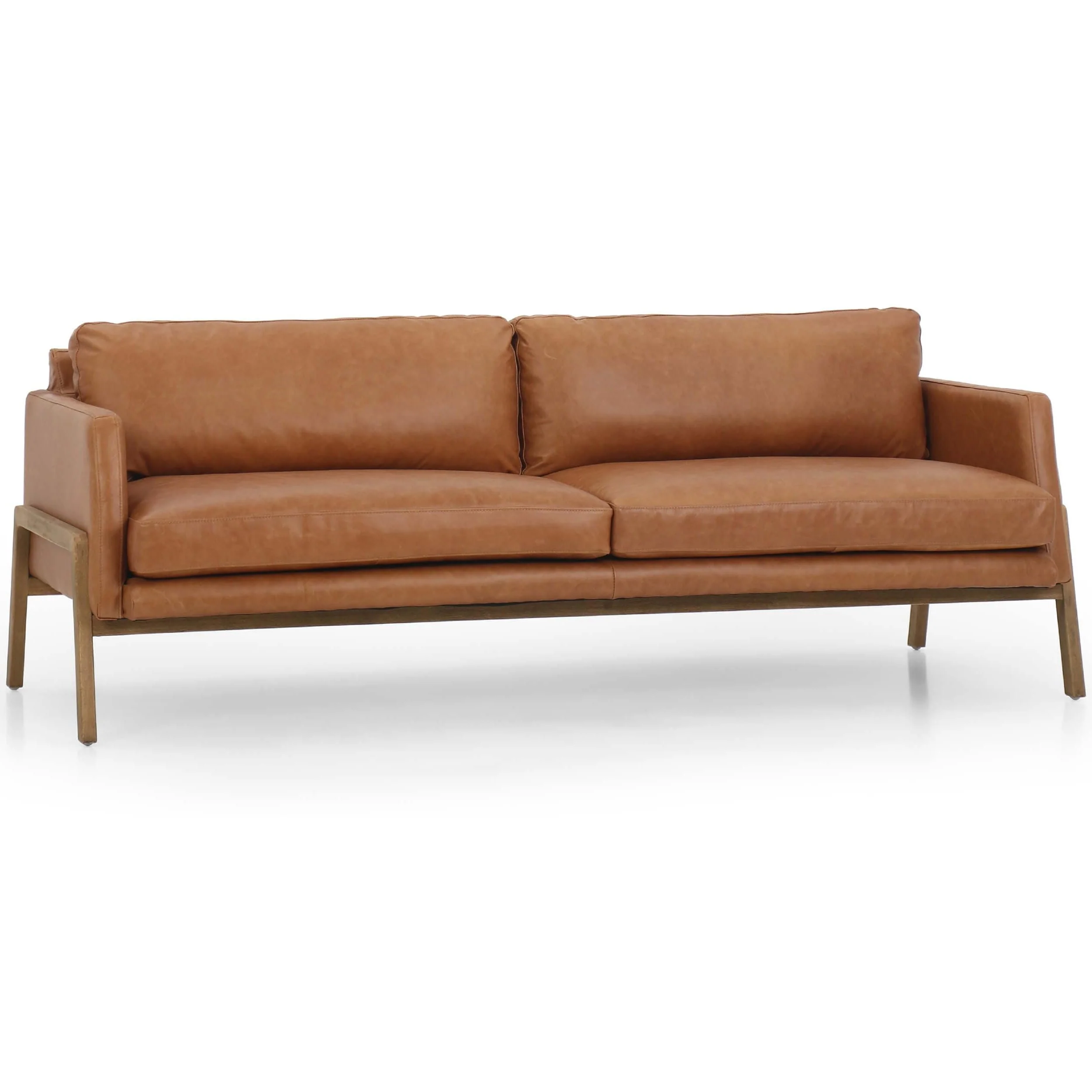 Diana 84" Leather Sofa, Sonoma Butterscotch by Four Hands - Image 2