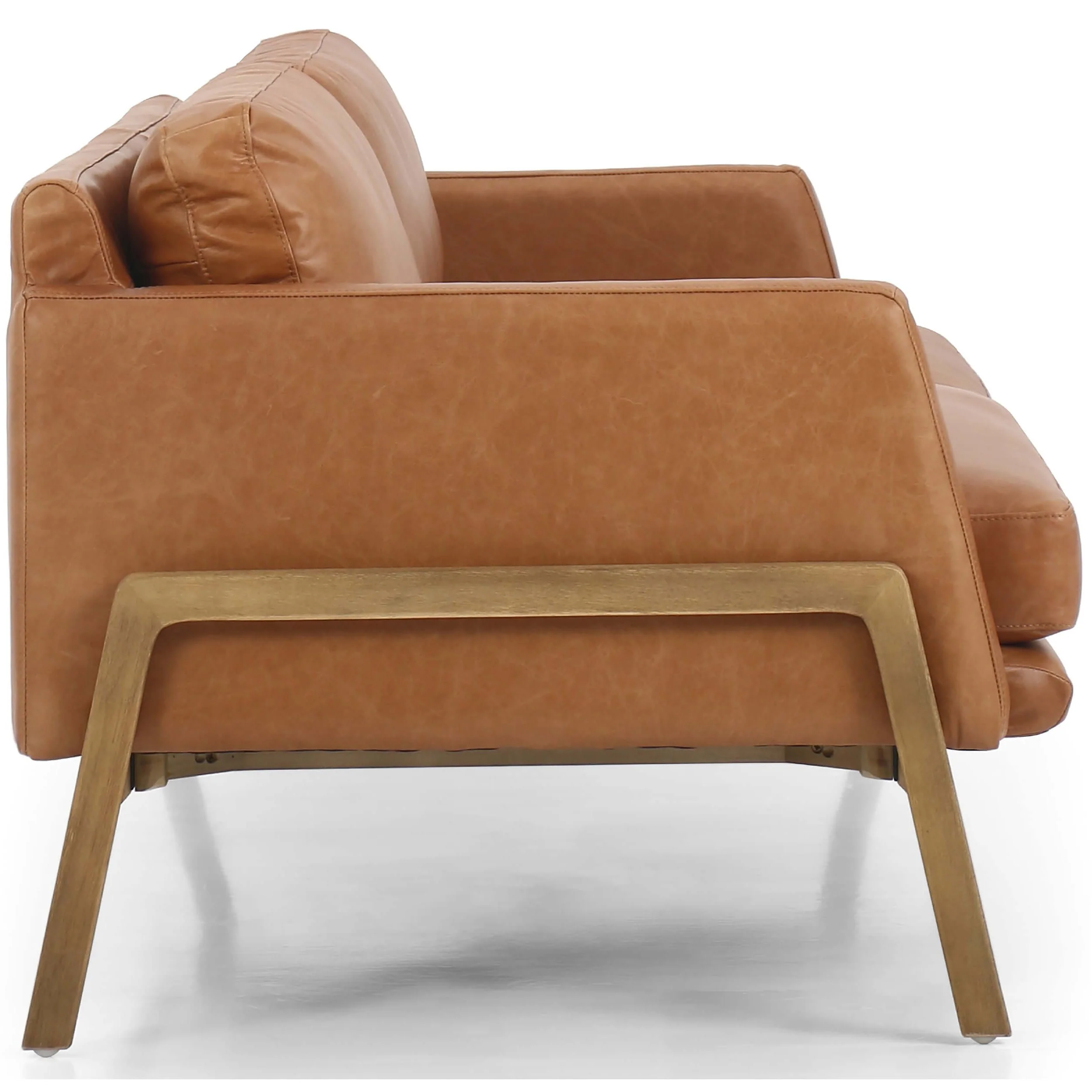 Diana 84" Leather Sofa, Sonoma Butterscotch by Four Hands - Image 3