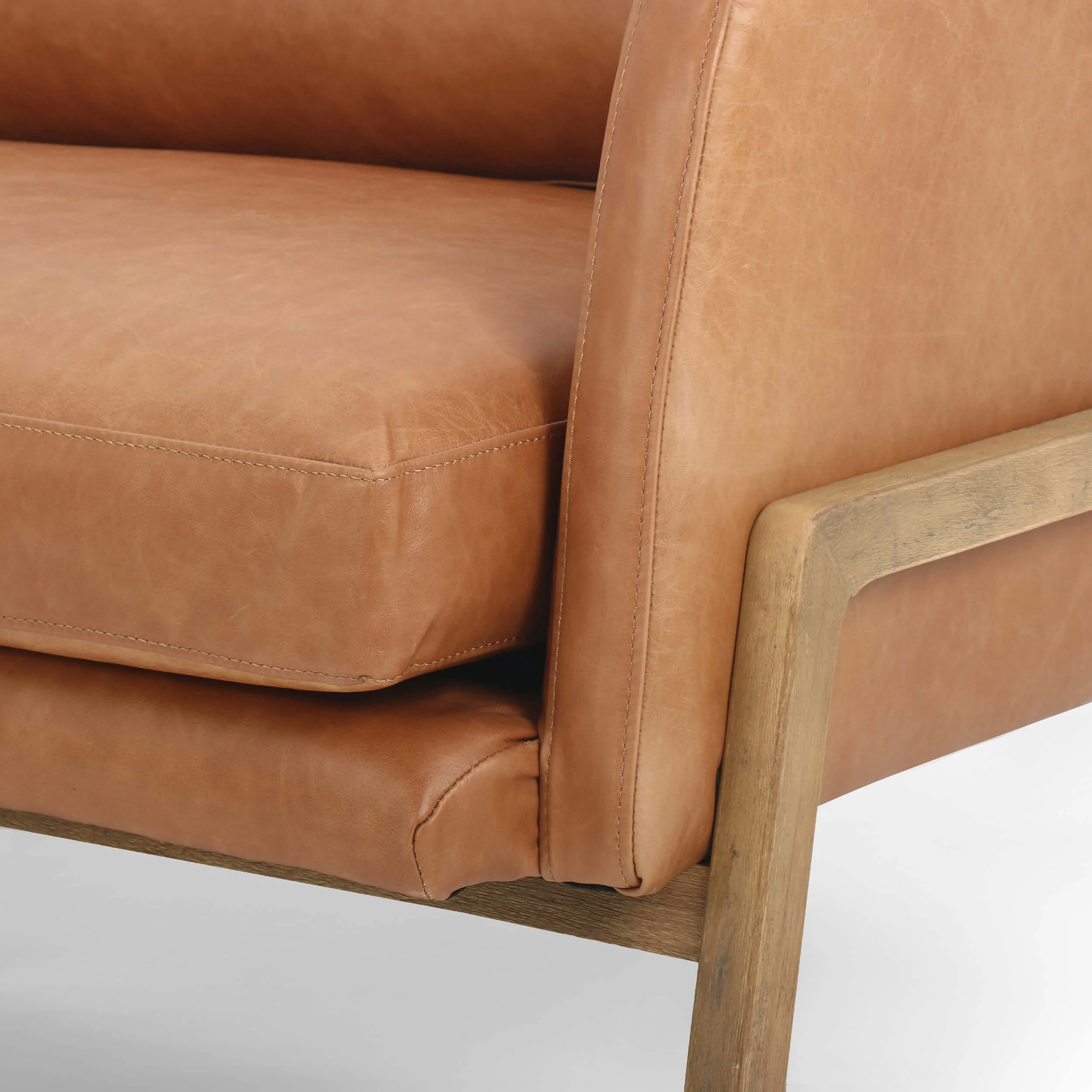 Diana 84" Leather Sofa, Sonoma Butterscotch by Four Hands - Image 5
