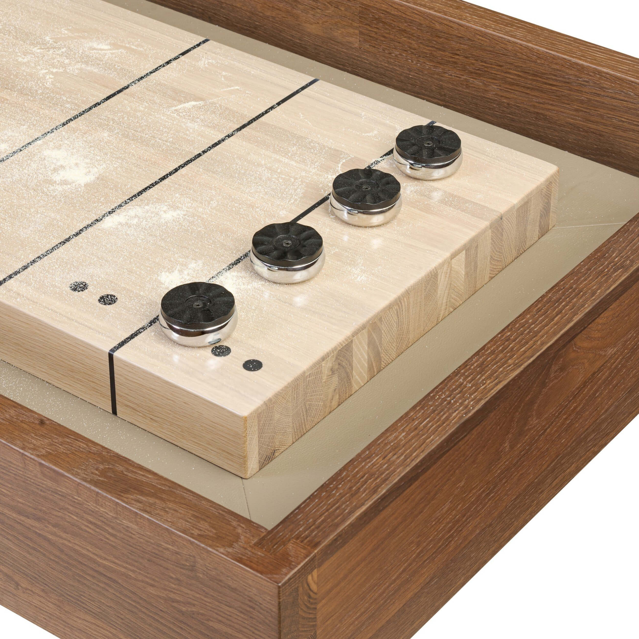 District Eight Small Shuffleboard Table, Smoked Oak by Four Hands - Image 4