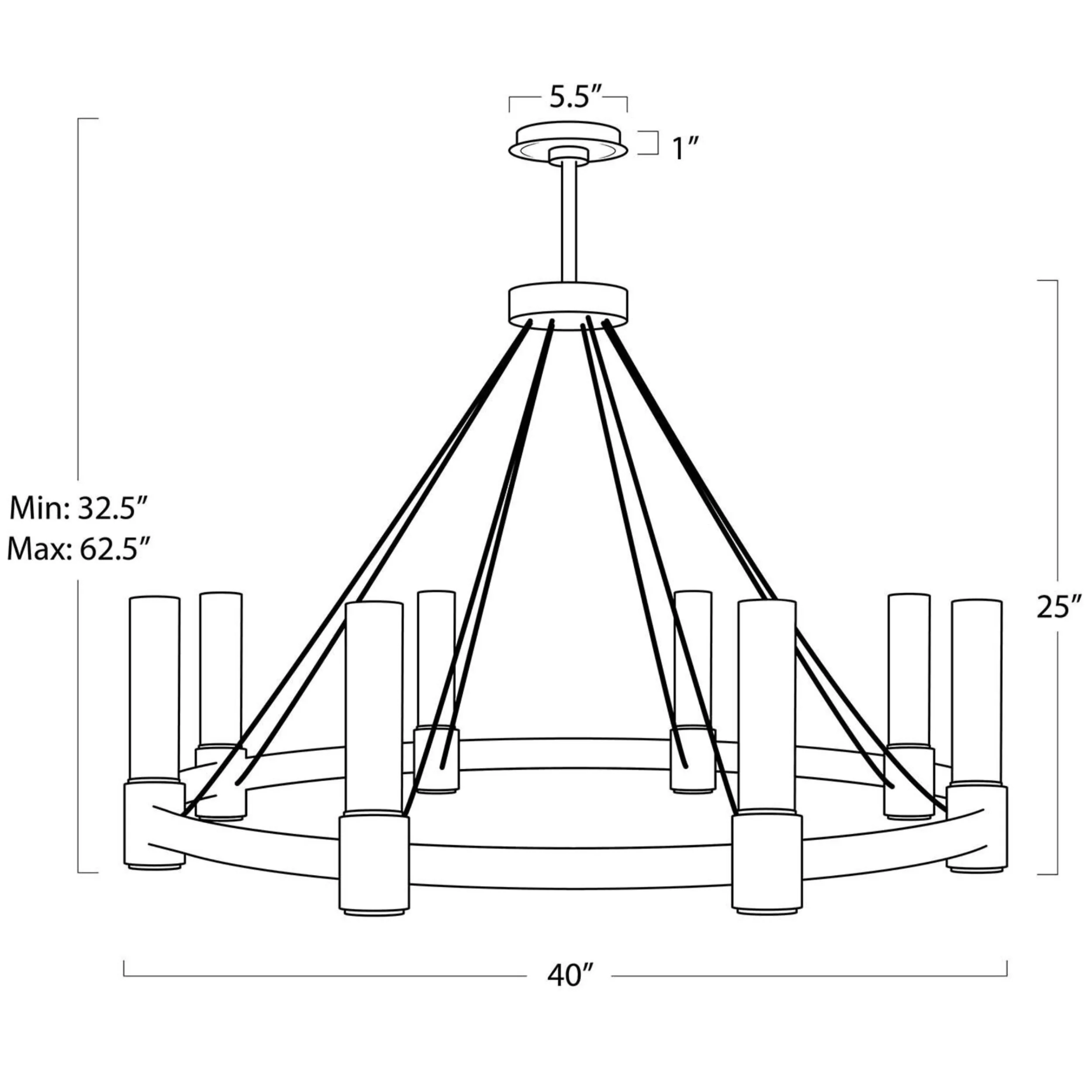 Dixon Chandelier, Oil Rubbed Bronze - Image 5