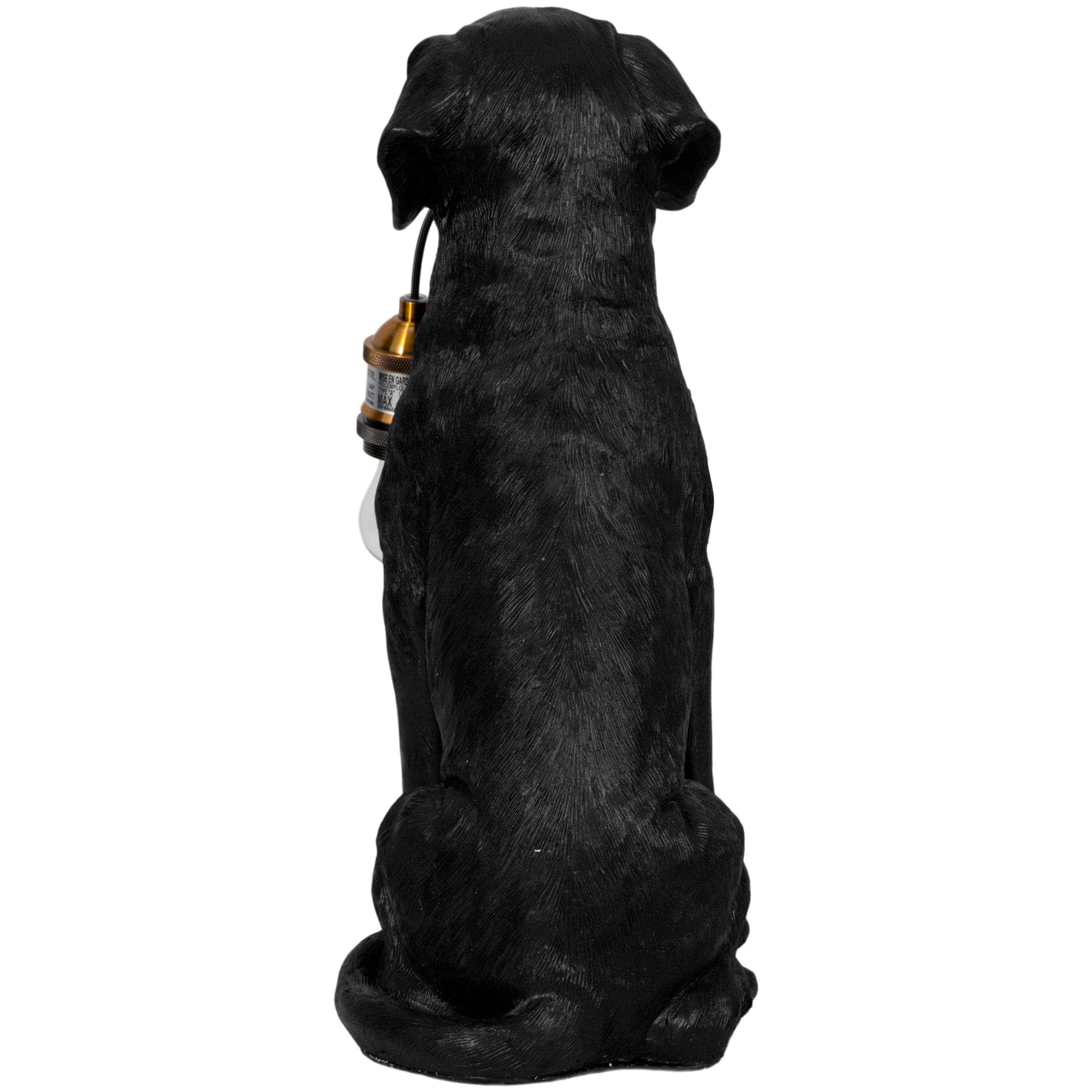 Dog Holding Lightbulb Table Lamp, Black - Image 4