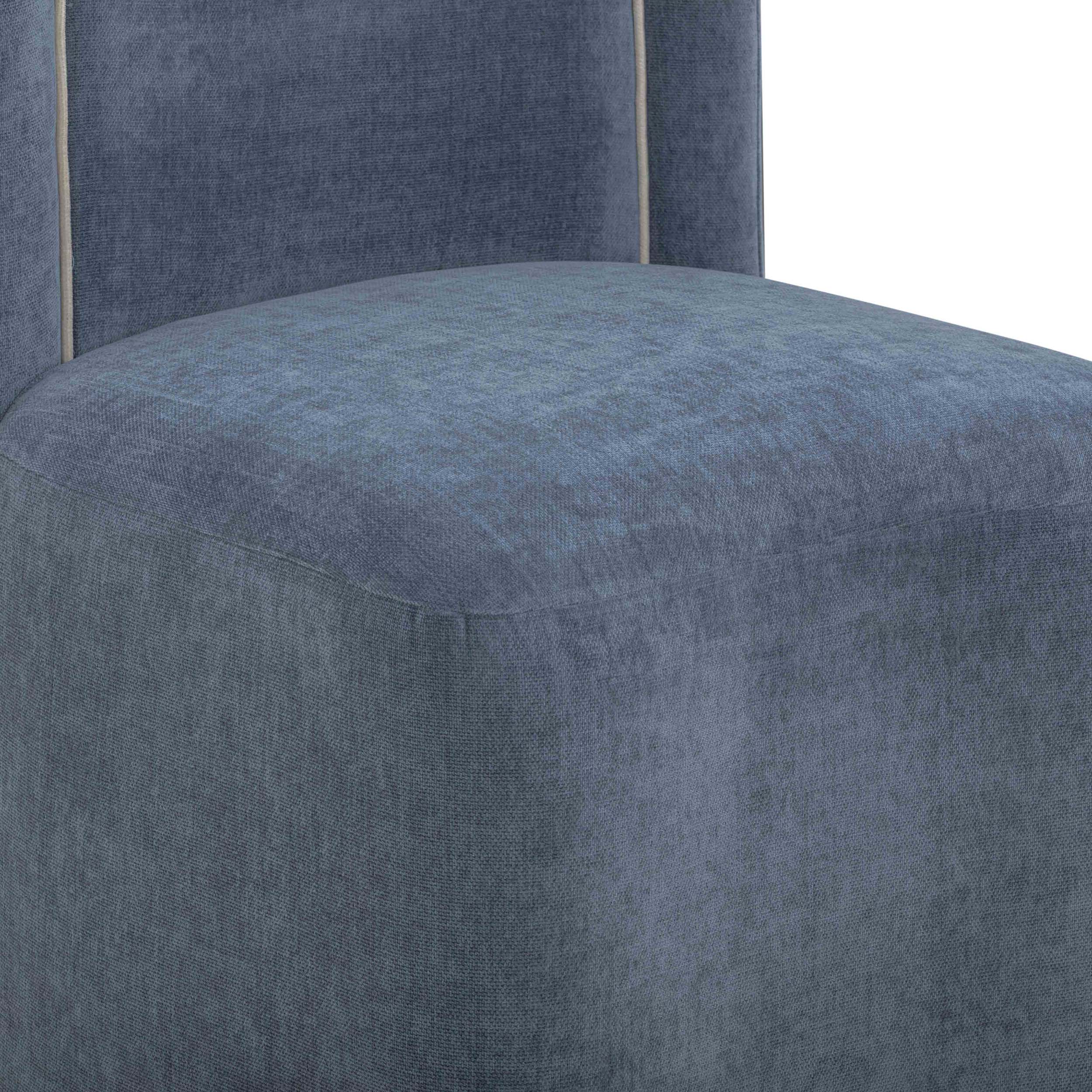 Dolce Rolling Desk Chair, Blue - Image 4