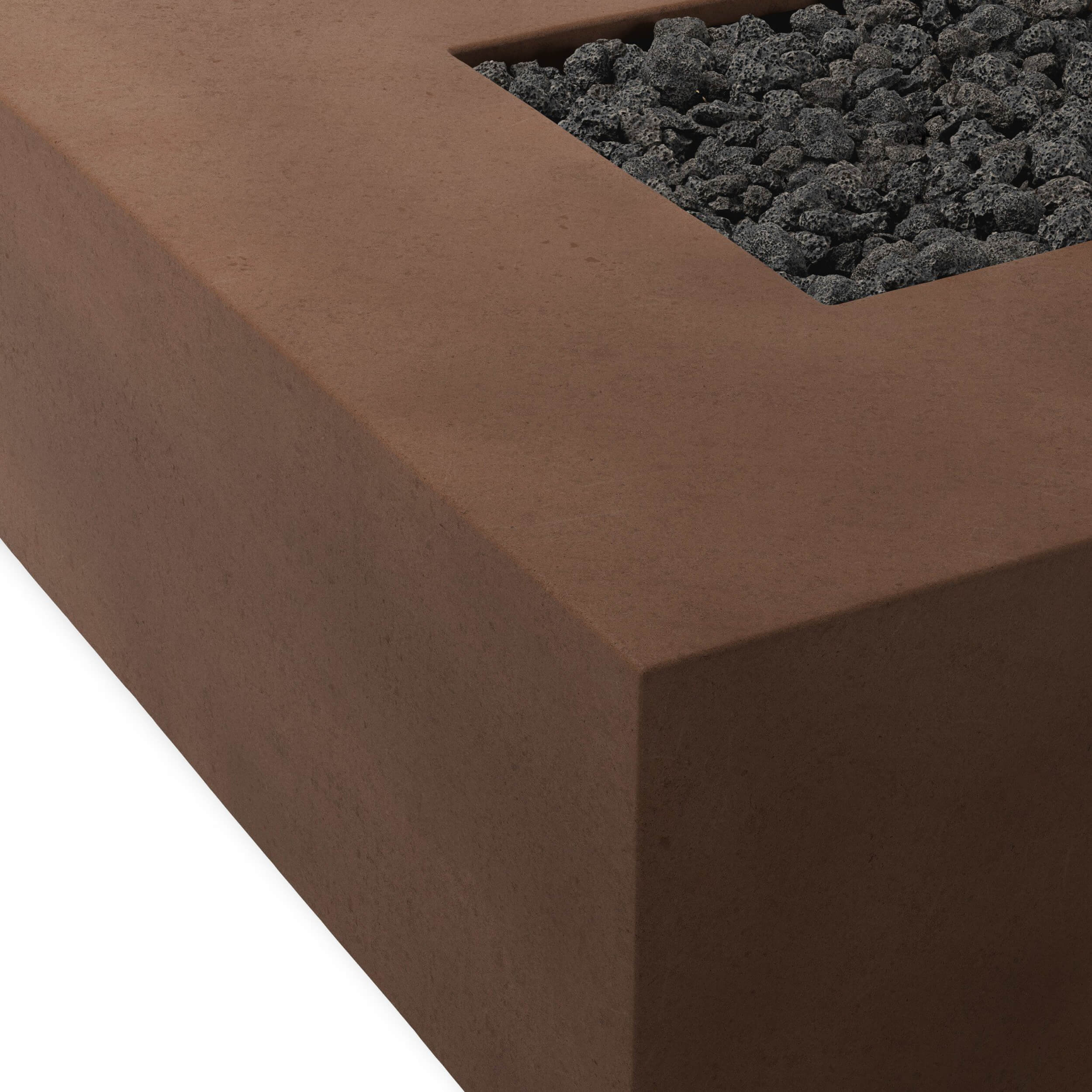 Donovan Outdoor Natural Gas Fire Table, Clay Concrete by Four Hands - Image 4
