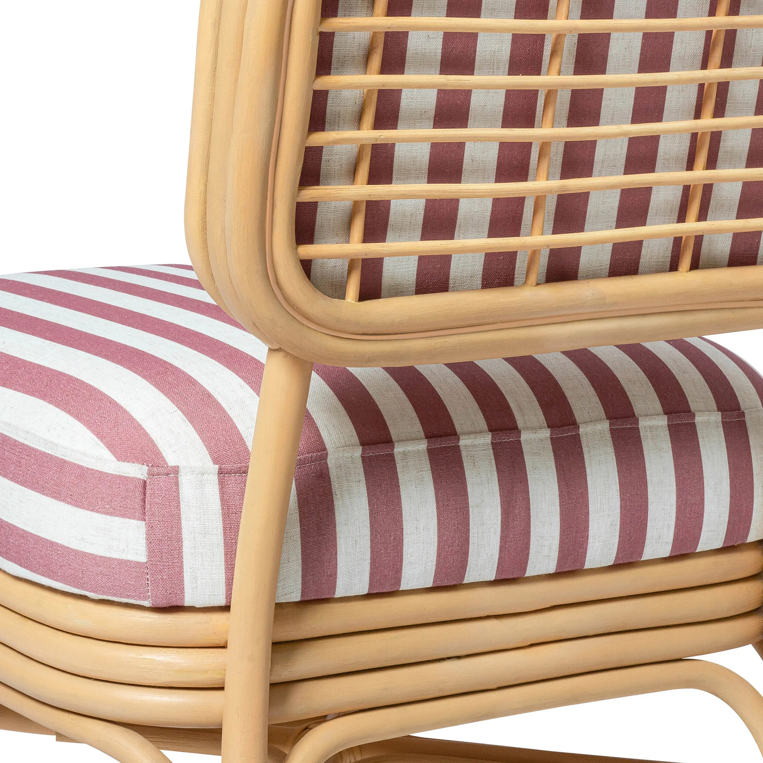 Dorine Striped Accent Chair, Cherry - Image 4