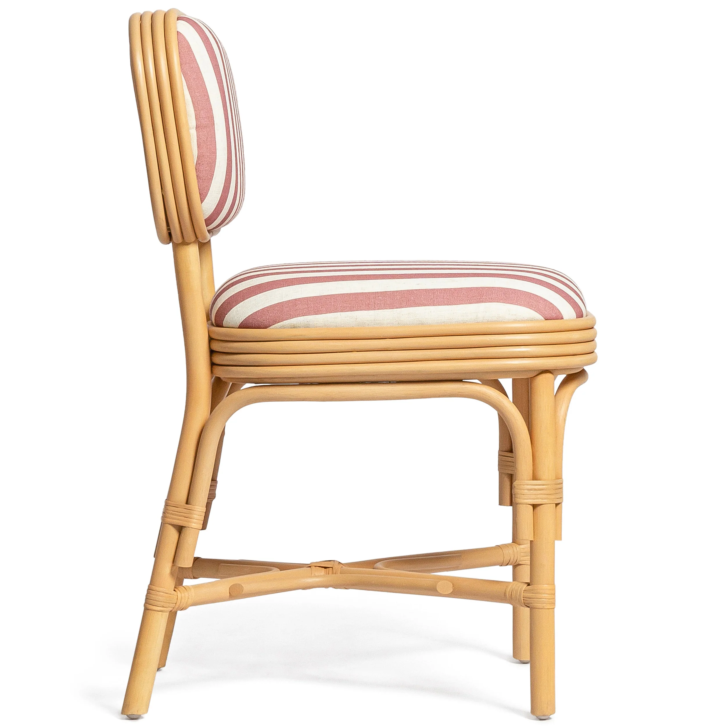 Dorine Striped Dining Chair, Cherry - Image 3